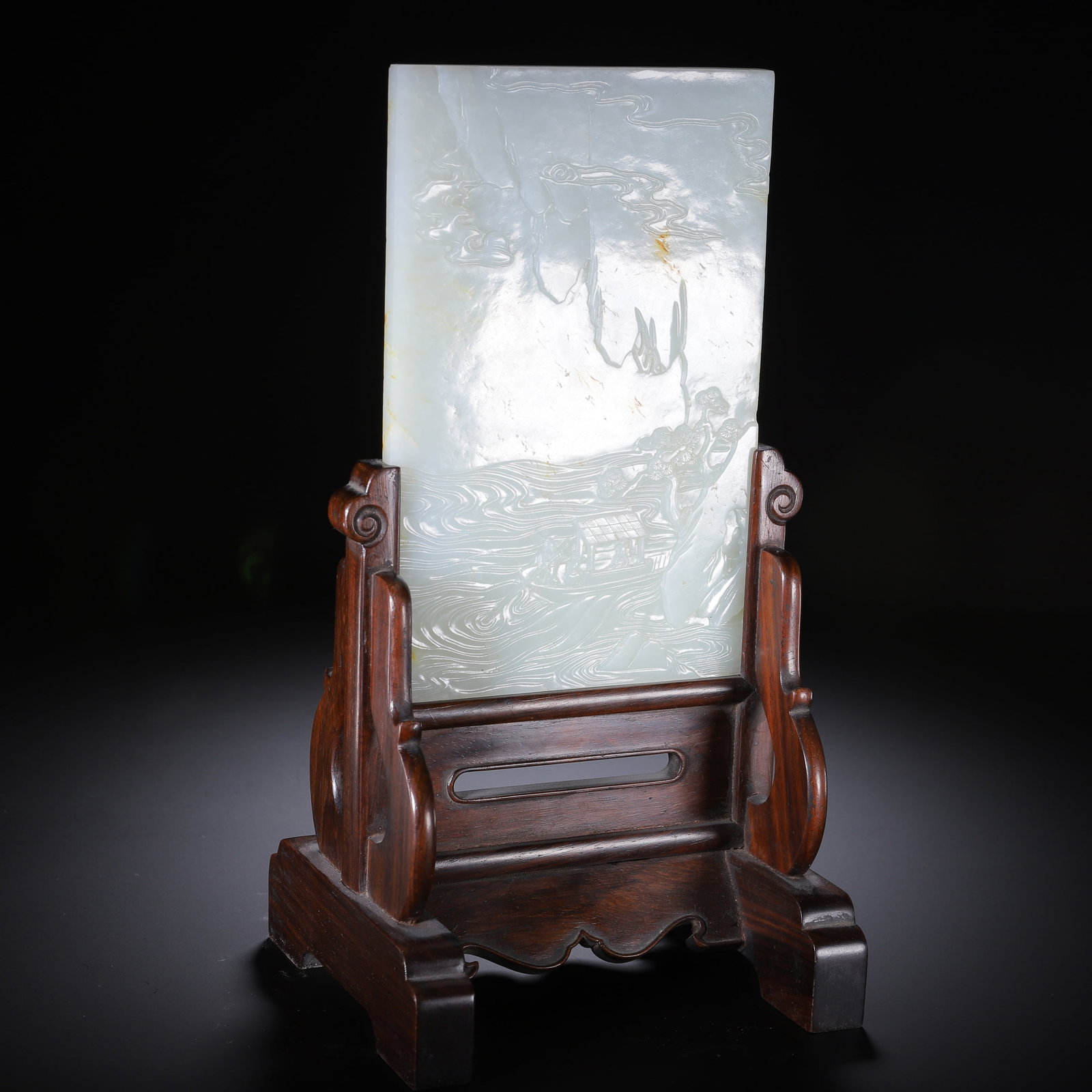 A HETIAN JADE TABLE SCREEN - 4