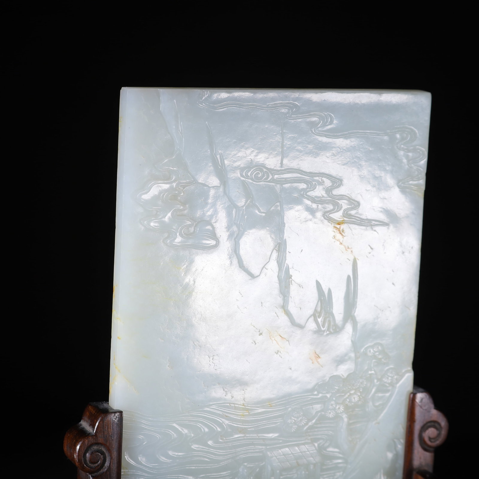 A HETIAN JADE TABLE SCREEN - 5