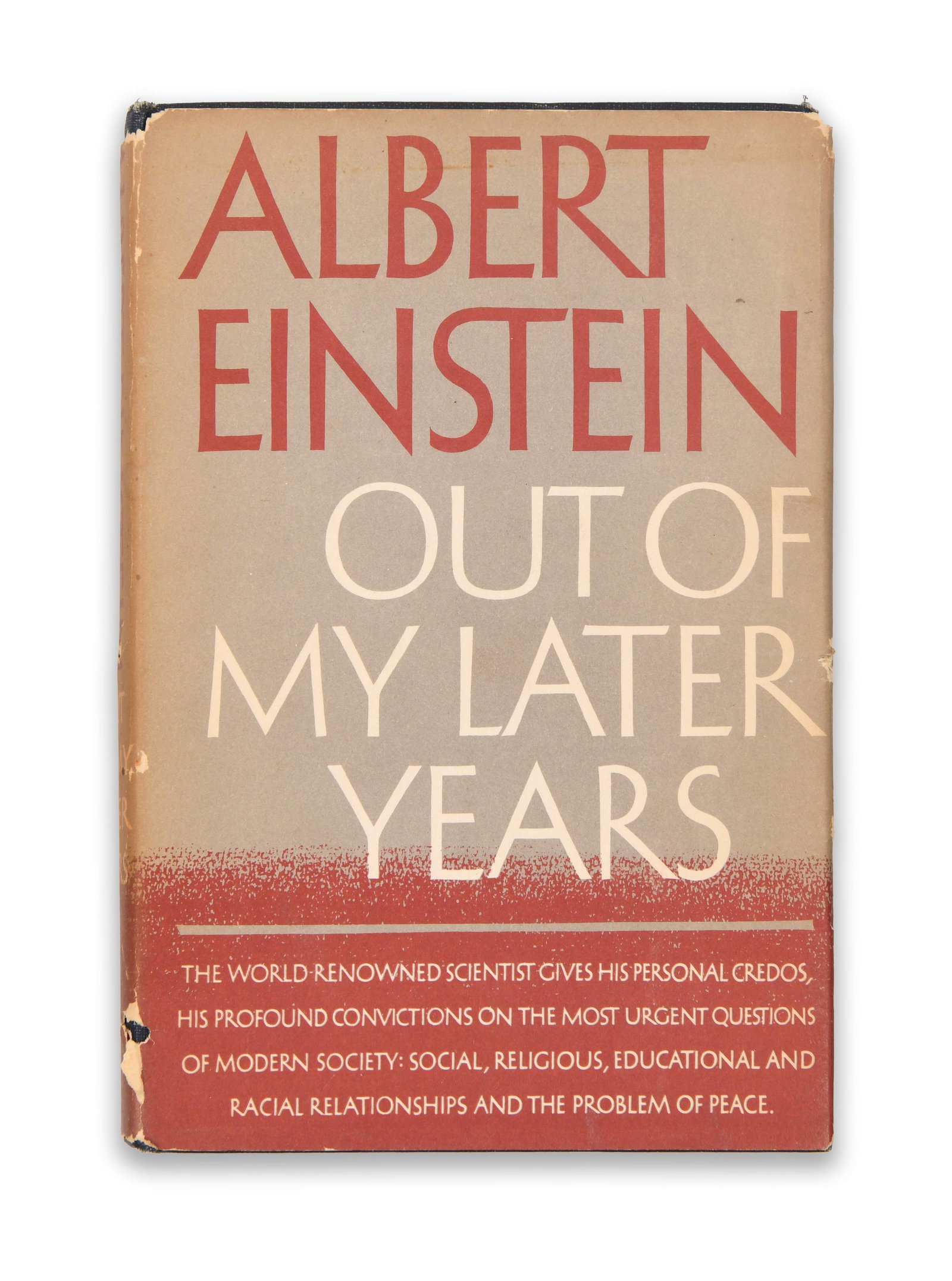 ALBERT EINSTEIN (1879-1955), OUT OF MY LATER YEARS, SIGNED COPY, PHILOSOPHICAL LIBRARY, NEW YORK (1 of 4)
