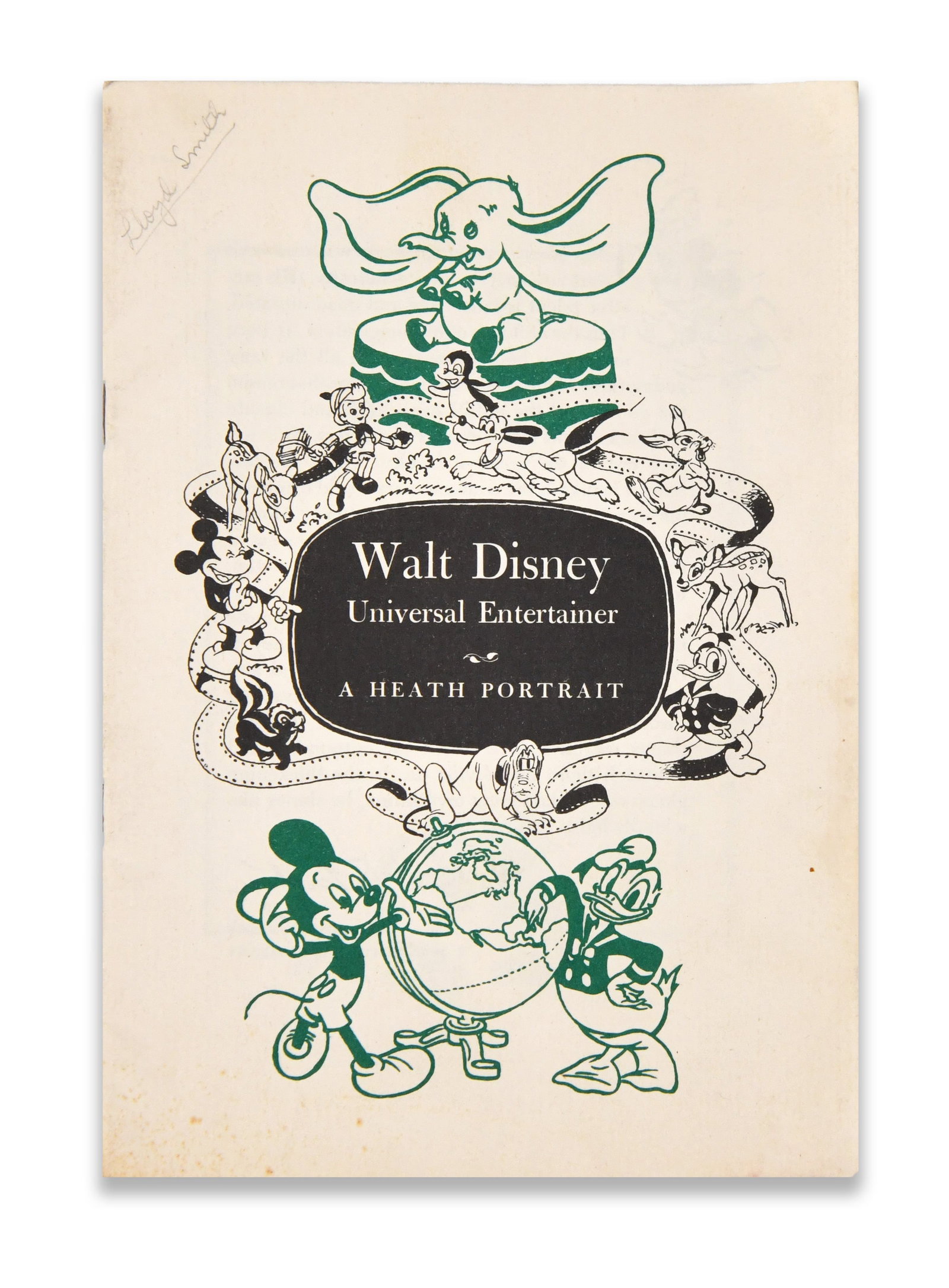 WALT DISNEY - SIGNED WALT DISNEY: UNIVERSAL ENTERTAINER (D.C. HEATH PORTRAIT SERIES) BOOKLET (1 of 3)