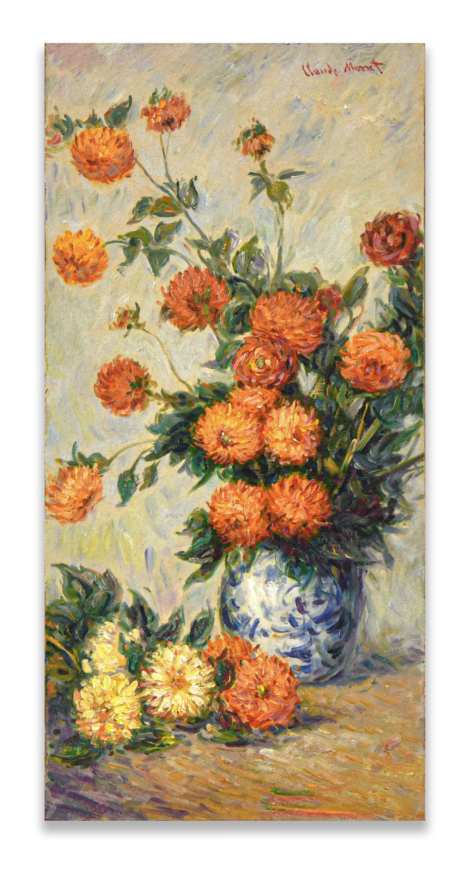 CLAUDE MONET (1840-1926), ATTRIBUTED TO, OIL ON CANVAS: CLAUDE MONET (1840-1926), ATTRIBUTED TO, OIL ON CANVAS Dimensions: Image size: 66.5 x 30.7 cm. All measured values are approximate. Provenance and Authenticity: This painting is presented in the manne