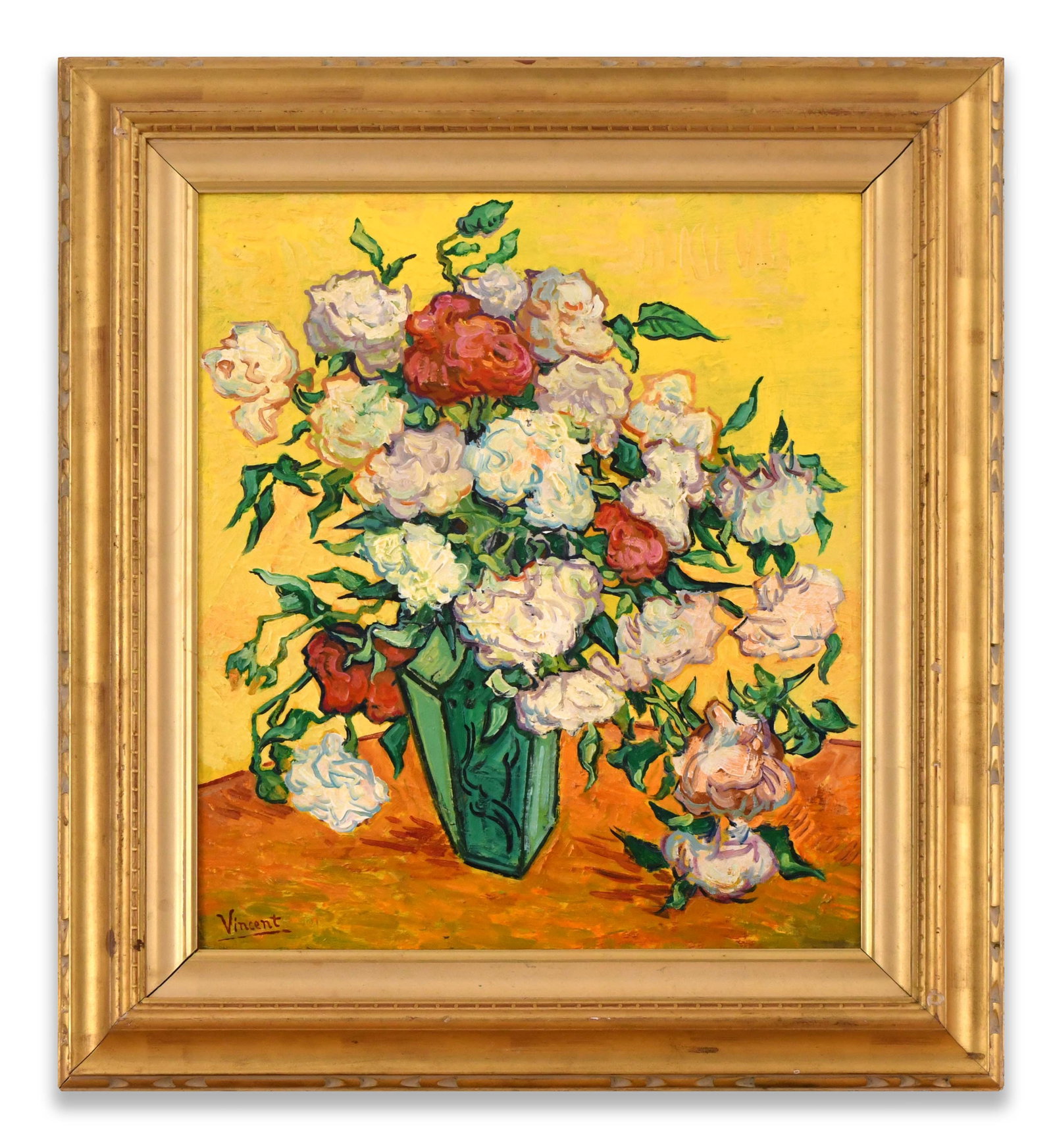 VINCENT VAN GOGH (1853-1890), ATTRIBUTED TO, OIL ON CANVAS: VINCENT VAN GOGH (1853-1890), ATTRIBUTED TO, OIL ON CANVAS Dimensions: Image size: 53.3 x 45.6 cm. All measured values are approximate. Outer frame size: 72.2 x 64.5 cm. All measured values are approx