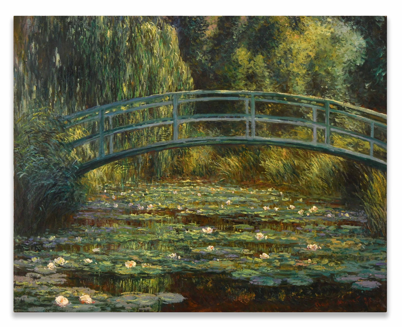 CLAUDE MONET (1840-1926), ATTRIBUTED TO, OIL ON CANVAS: CLAUDE MONET (1840-1926), ATTRIBUTED TO, OIL ON CANVAS Dimensions: Image size: 72.5 x 91 cm. All measured values are approximate. Provenance and Authenticity: This painting is presented in the manner 