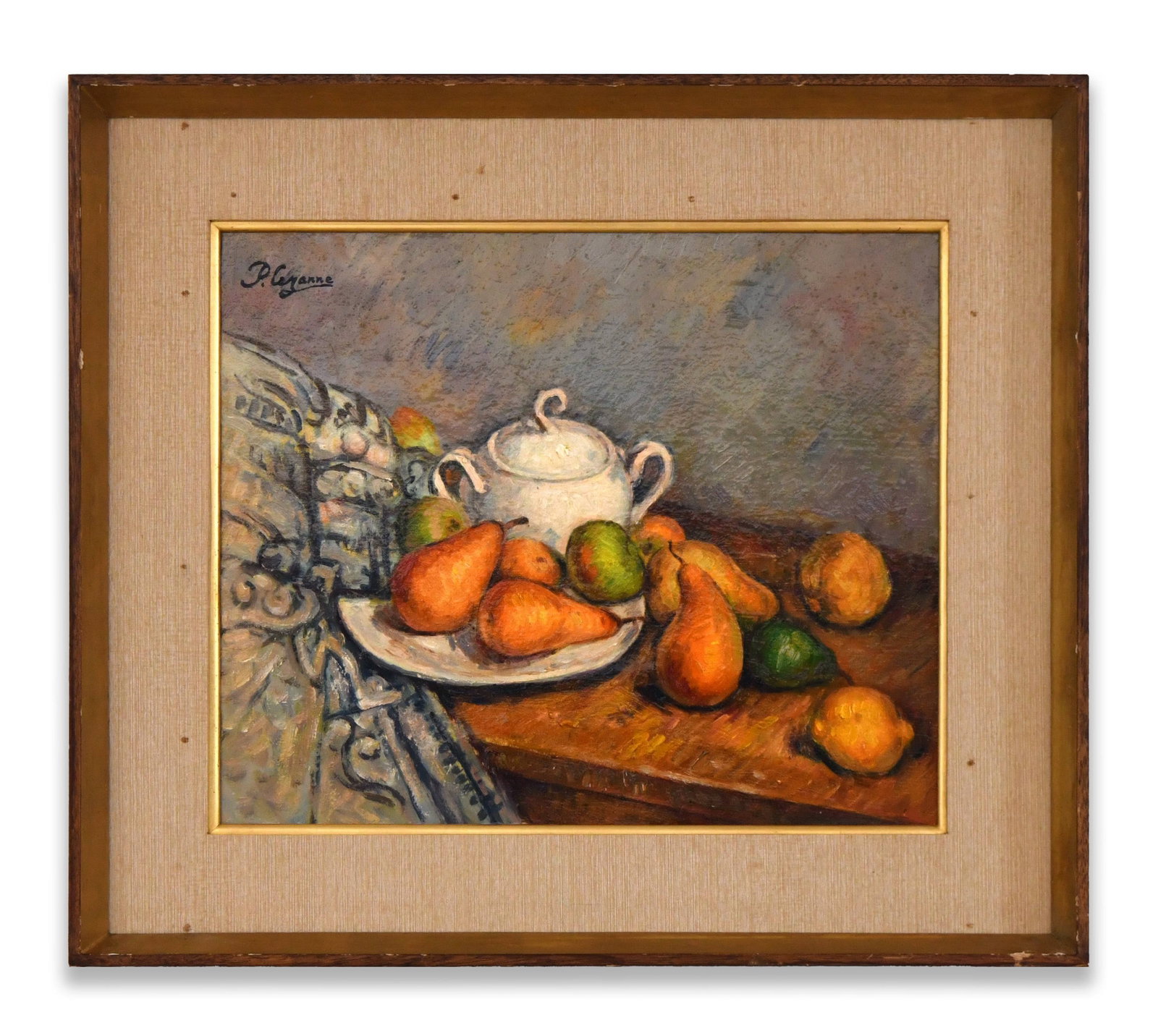 PAUL CéZANNE (1839-1906), ATTRIBUTED TO, OIL ON CANVAS: PAUL CéZANNE (1839-1906), ATTRIBUTED TO, OIL ON CANVAS Dimensions: Image size: 38 x 45.5 cm. All measured values are approximate. Outer frame size: 55 x 62.4 cm. All measured values are approximate. 