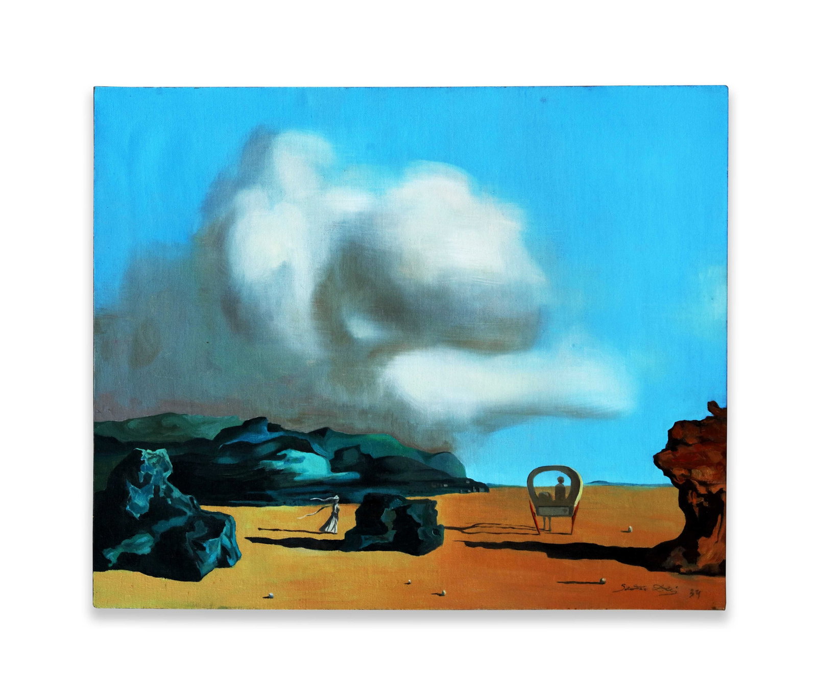 SALVADOR DALí (1904-1989), ATTRIBUTED TO, OIL ON CANVAS: SALVADOR DALí (1904-1989), ATTRIBUTED TO, OIL ON CANVAS Dimensions: Image size: 50.2 x 60.7 cm. All measured values are approximate. Provenance and Authenticity: This painting is presented in the man