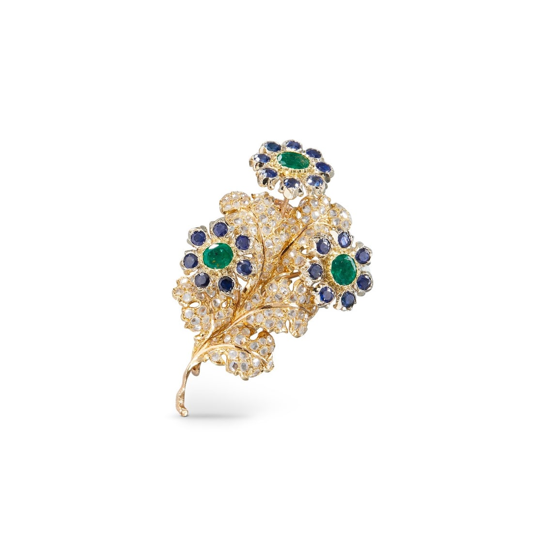 GEM-SET FLORAL BROOCH (1 of 1)