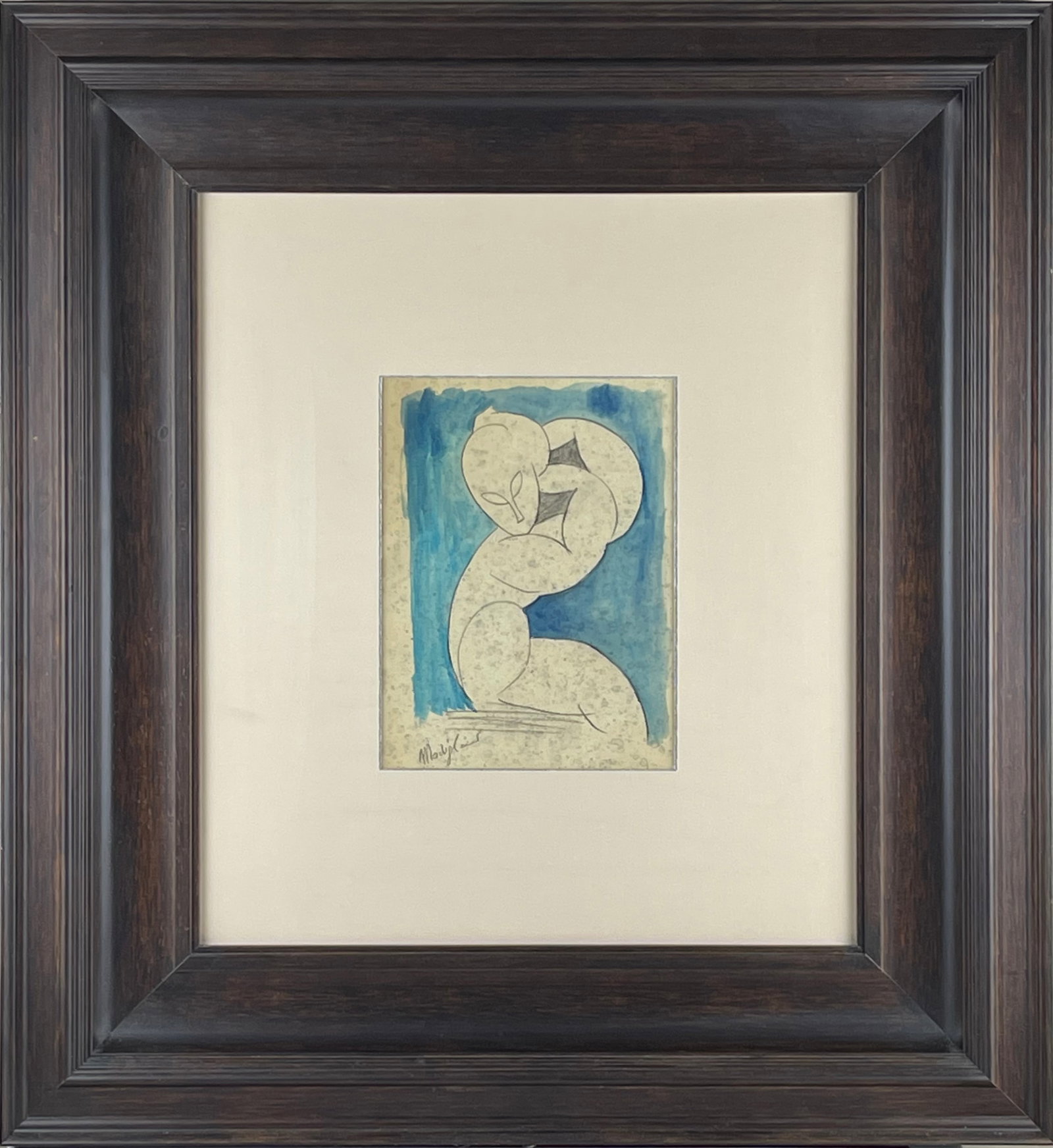 AMEDEO MODIGLIANI (1884-1920), ATTRIBUTED TO, MIXED MEDIA ON PAPER (1 of 6)