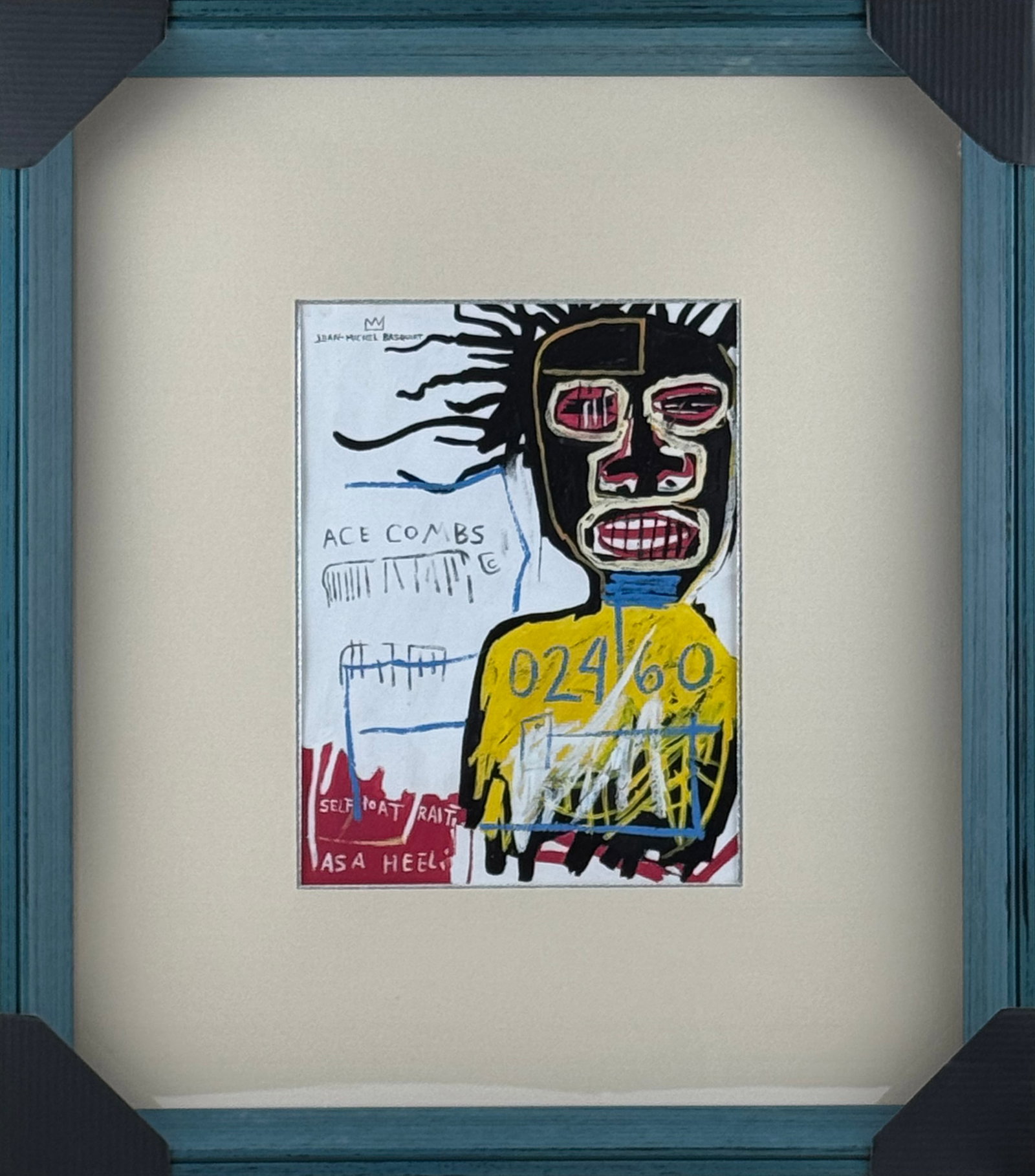 JEAN-MICHEL BASQUIAT (1960-1988), ATTRIBUTED TO, MIXED MEDIA ON PAPER: JEAN-MICHEL BASQUIAT (1960-1988), ATTRIBUTED TO, MIXED MEDIA ON PAPER Dimensions: Length: 30 cm (11.81 in.), Width: 22.7 cm (8.94 in.). All measurements are approximate.