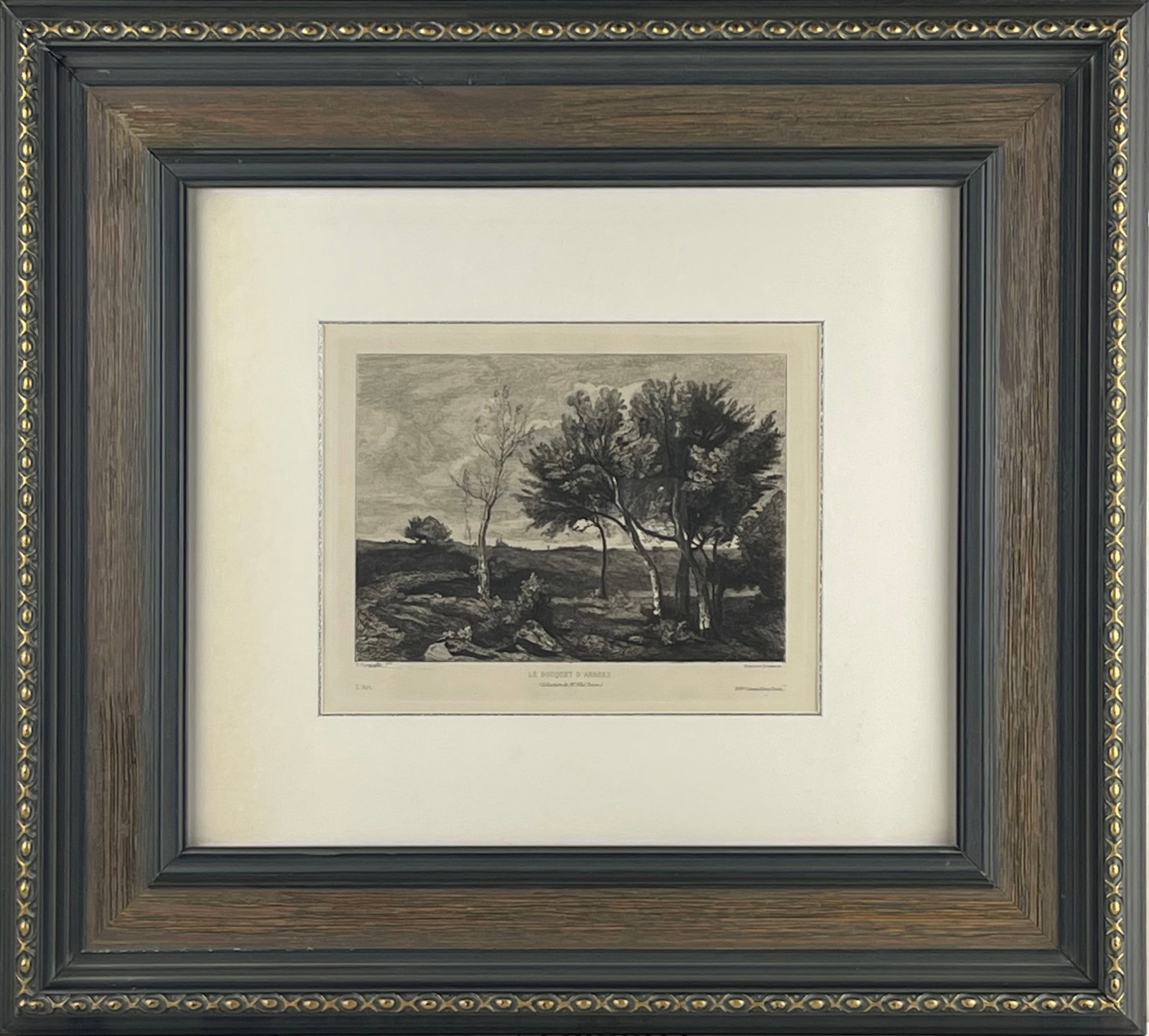 JEAN-BAPTISTE-CAMILLE COROT (1796-1875), ATTRIBUTED TO, ETCHING: JEAN-BAPTISTE-CAMILLE COROT (1796-1875), ATTRIBUTED TO, ETCHING Dimensions: Length: 14.5 cm (5.71 in.), Width: 20.5 cm (8.07 in.). All measurements are approximate.