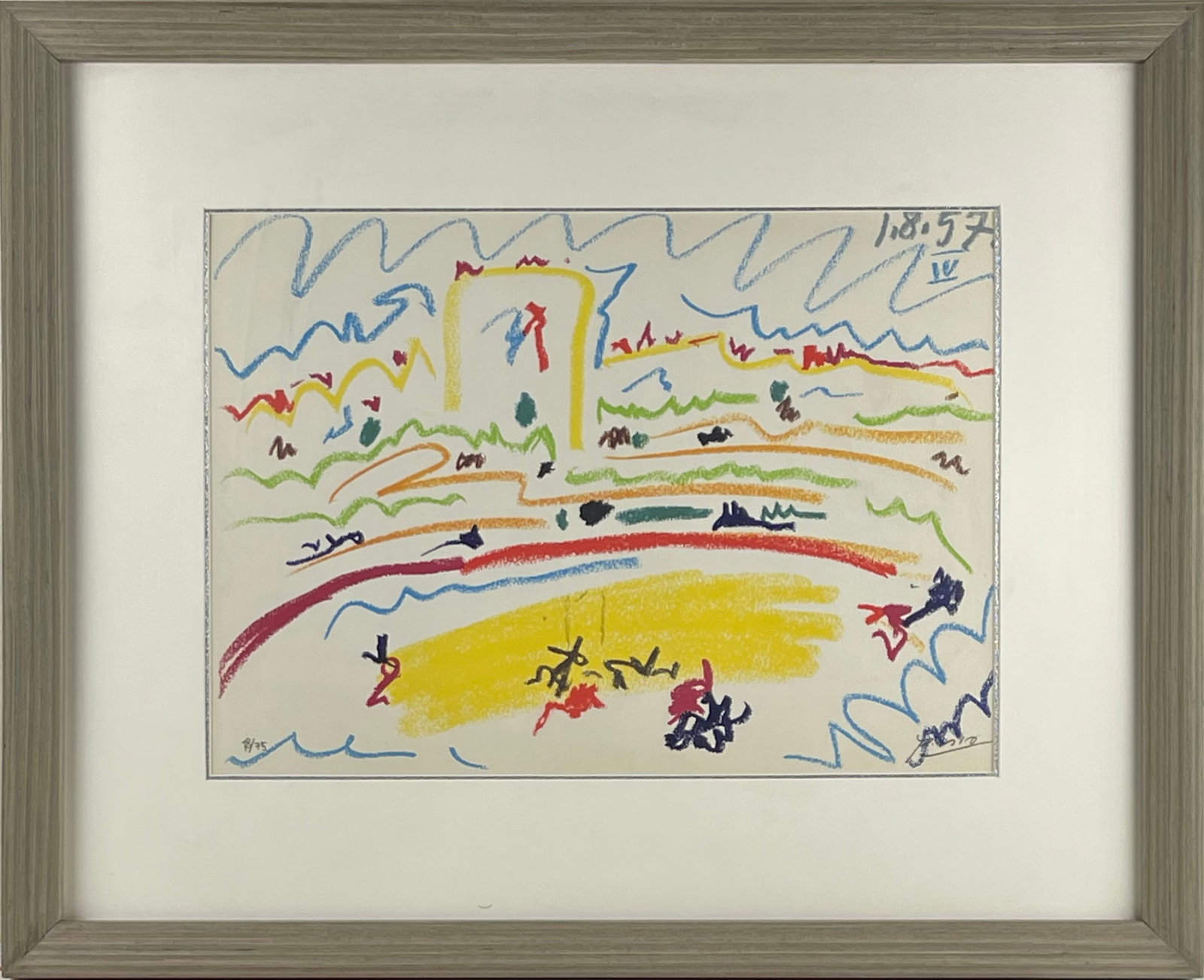 PABLO PICASSO (1881-1973), ATTRIBUTED TO, LITHOGRAPH: PABLO PICASSO (1881-1973), ATTRIBUTED TO, LITHOGRAPH Dimensions: Length: 25.6 cm (10.08 in.), Width: 36 cm (14.17 in.). All measurements are approximate.