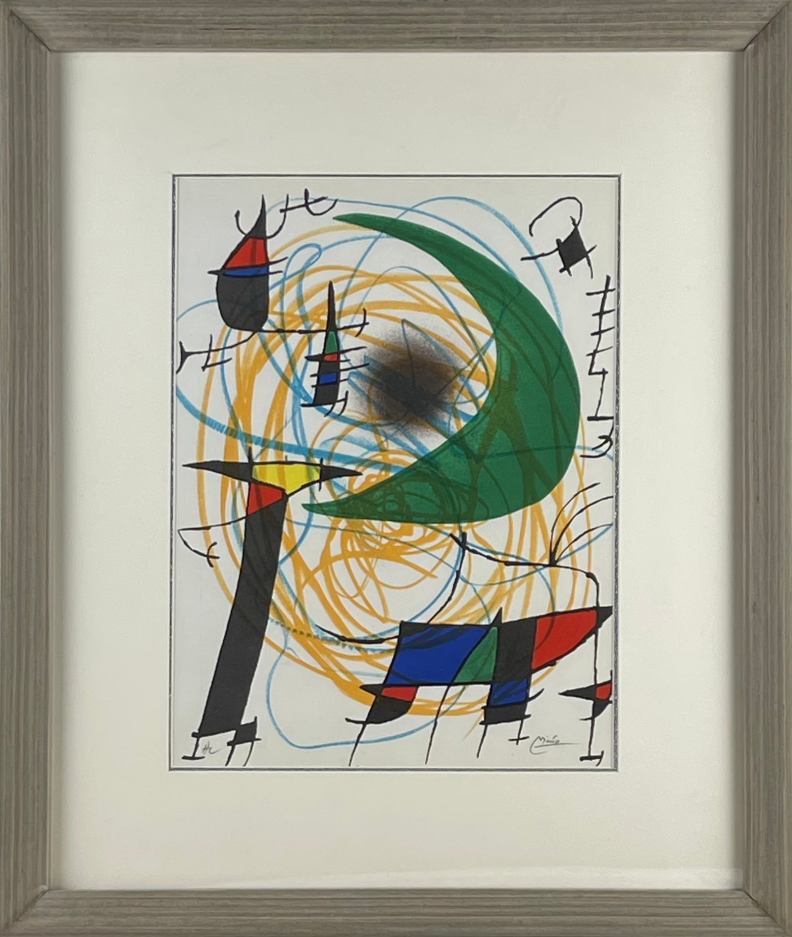 JOAN MIRÓ (1893-1983), ATTRIBUTED TO, LITHOGRAPH: JOAN MIRÓ (1893-1983), ATTRIBUTED TO, LITHOGRAPH Dimensions: Length: 31.5 cm (12.40 in.), Width: 23.6 cm (9.29 in.). All measurements are approximate.