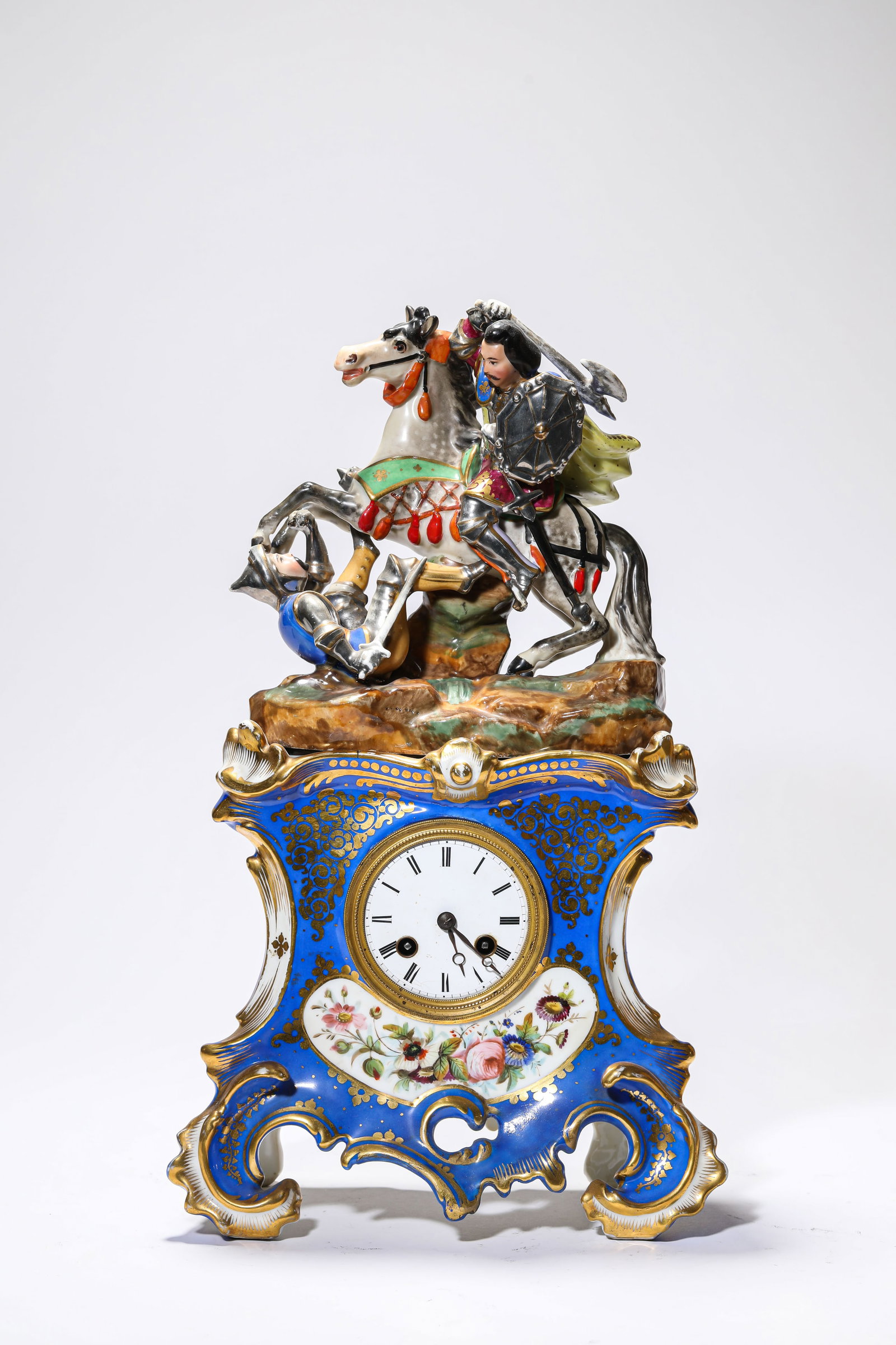 A PORCELAIN FIGURAL CLOCK (1 of 7)