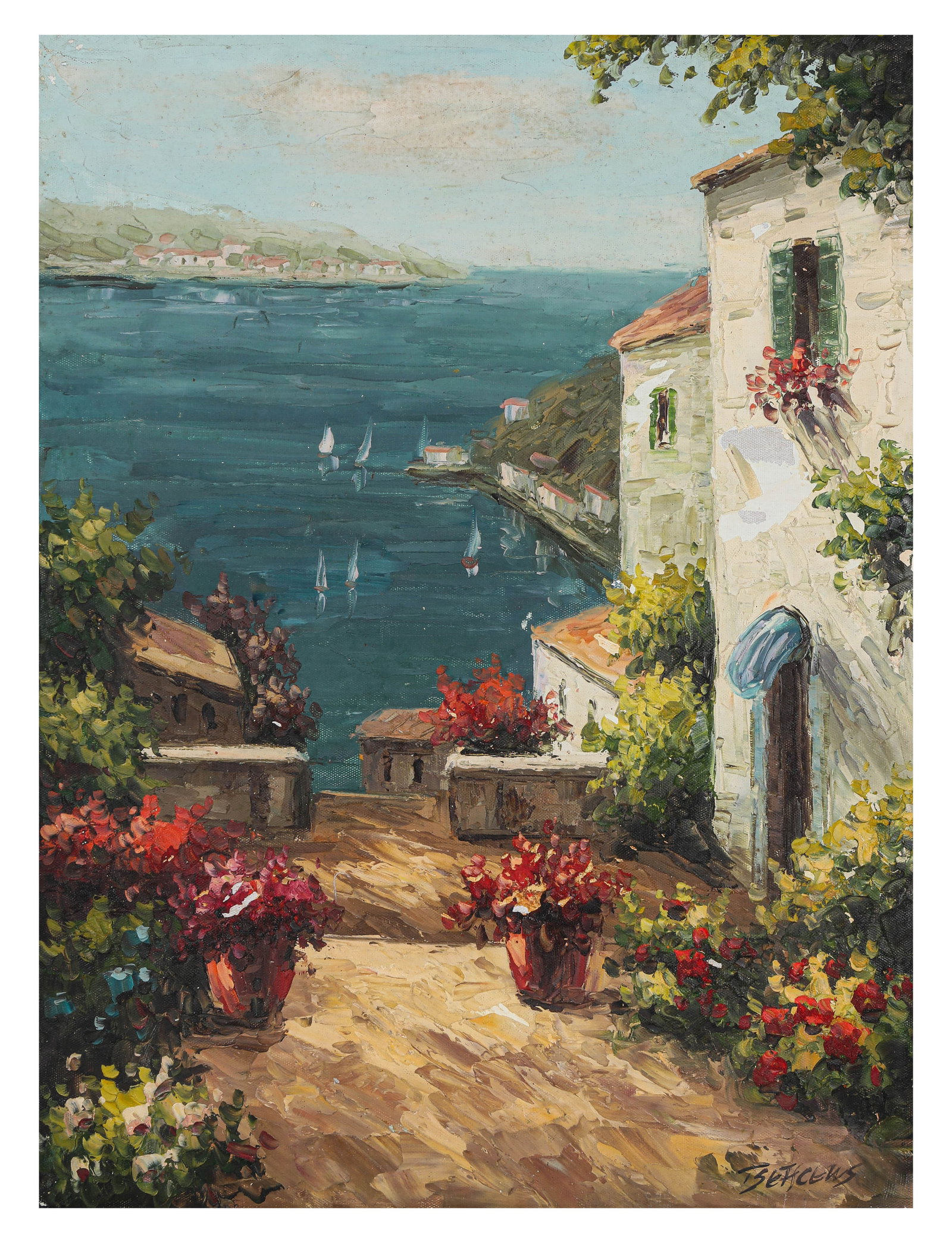 HOWARD BEHRENS (1933-2014), ATTRIBUTED TO, OIL ON CANVAS: HOWARD BEHRENS (1933-2014), ATTRIBUTED TO, OIL ON CANVAS Dimensions: Height: 50 cm (19.69 in.), Width: 37 cm (14.57 in.). All measurements are approximate.
