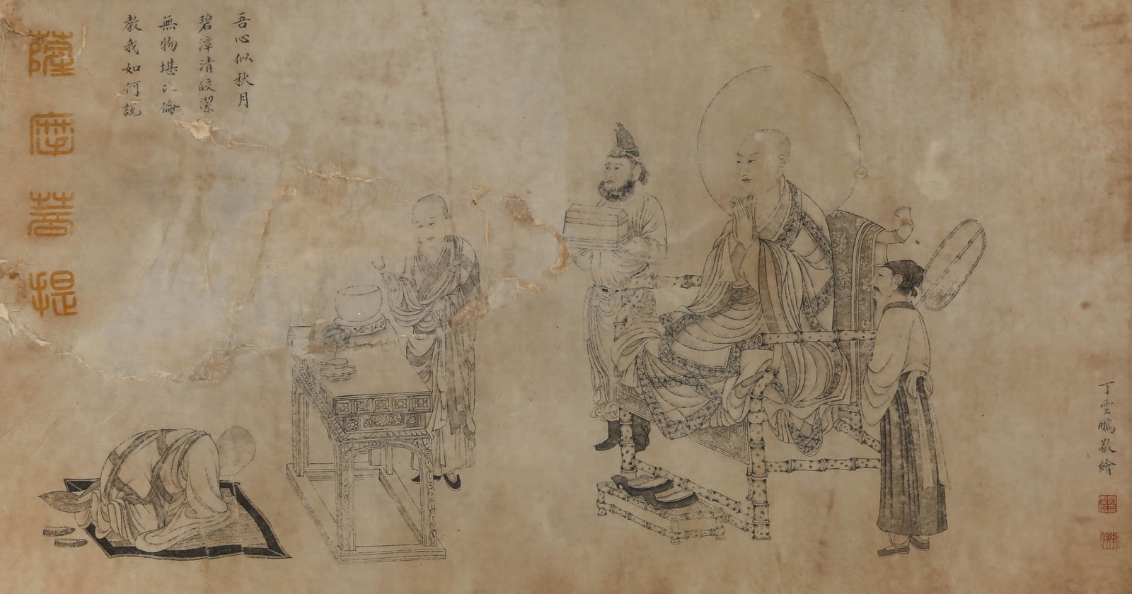 DING YUNPENG (1547-1628), ATTRIBUTED TO, BUDDHA: DING YUNPENG (1547-1628), ATTRIBUTED TO, BUDDHA Dimensions: Height: 61 cm (24.02 in.), Width: 32 cm (12.60 in.). All measurements are approximate.