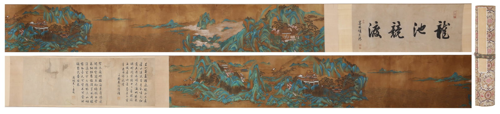 QIU YING (C.1494-1552), ATTRIBUTED TO, FIGURES AND LANDSCAPE: QIU YING (C.1494-1552), ATTRIBUTED TO, FIGURES AND LANDSCAPE Dimensions: Height: 424 cm (166.93 in.), Width: 31 cm (12.20 in.). All measurements are approximate.