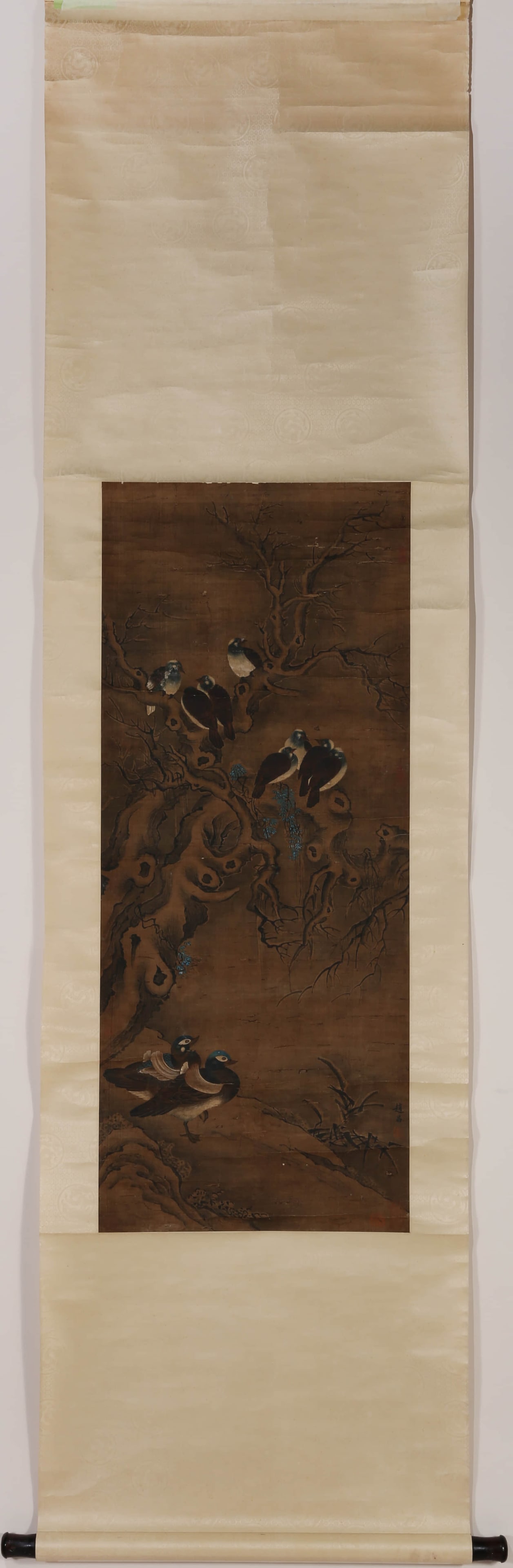 ZHAO CHANG (959-1016), ATTRIBUTED TO, FLOWER AND BIRD: ZHAO CHANG (959-1016), ATTRIBUTED TO, FLOWER AND BIRD Dimensions: Height: 103 cm (40.55 in.), Width: 42 cm (16.54 in.). All measurements are approximate.