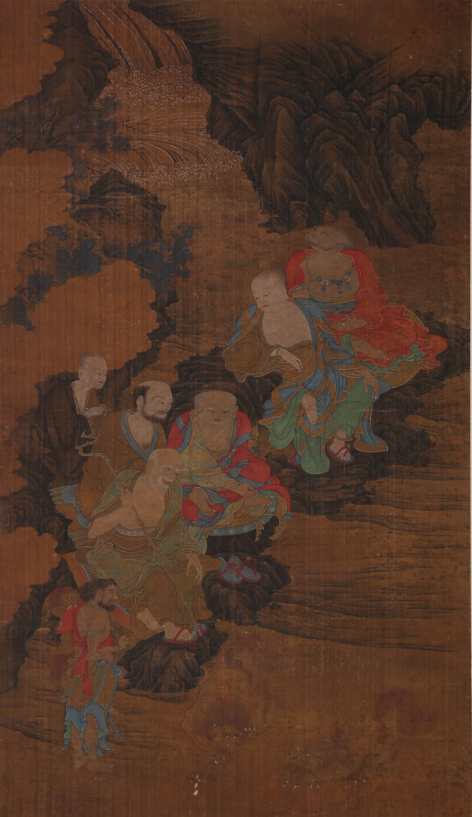 ANONYMOUS, ARHAT: ANONYMOUS, ARHAT Dimensions: Height: 115 cm (45.28 in.), Width: 66 cm (25.98 in.). All measurements are approximate.