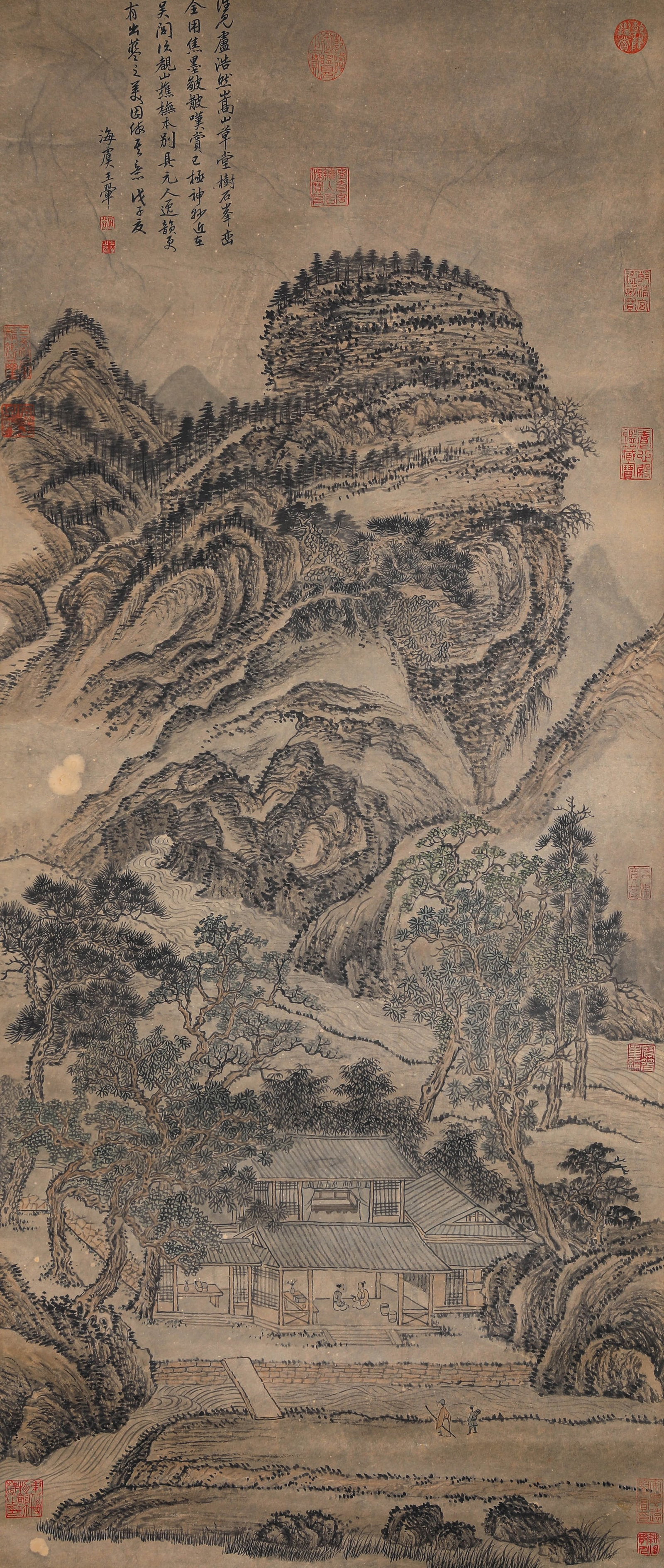 WANG HUI (1632-1717), ATTRIBUTED TO, THATCHED HALL OF MOUNT SONG (1 of 8)
