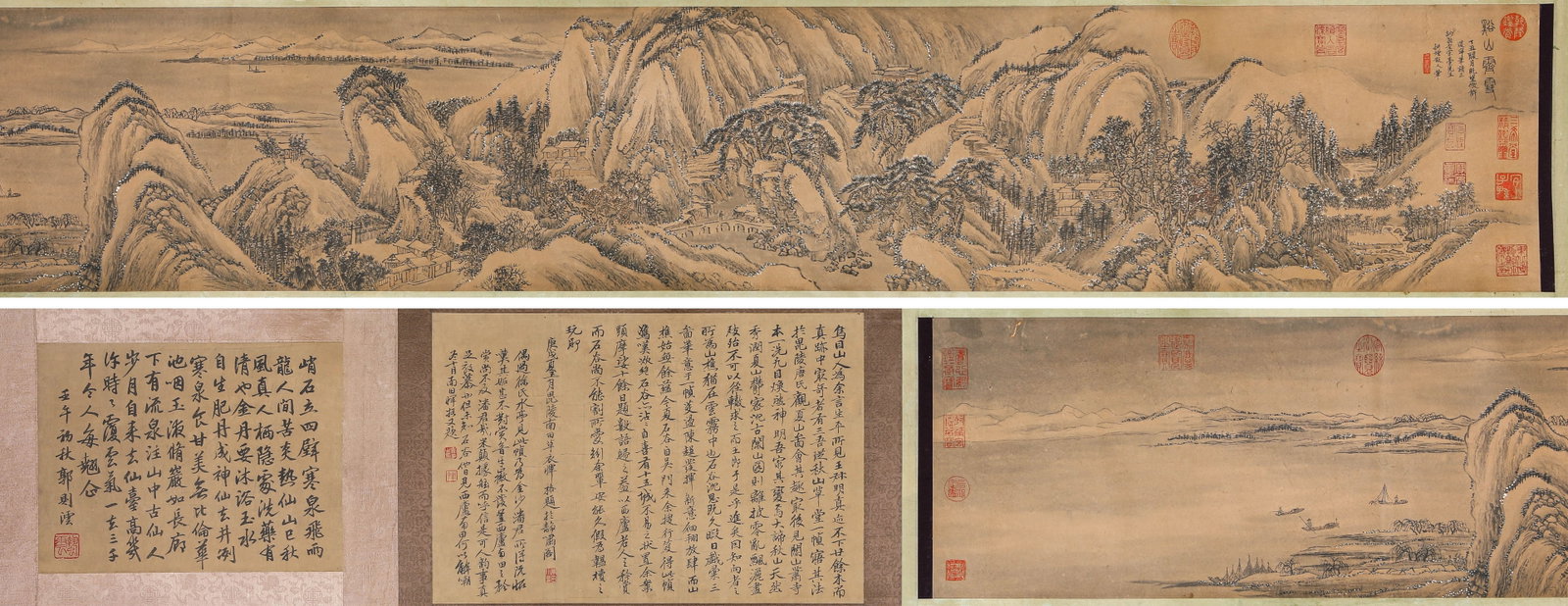 WANG HUI (1632-1717), ATTRIBUTED TO, CLEARING SNOW IN STREAM AND MOUNTAINS (1 of 9)