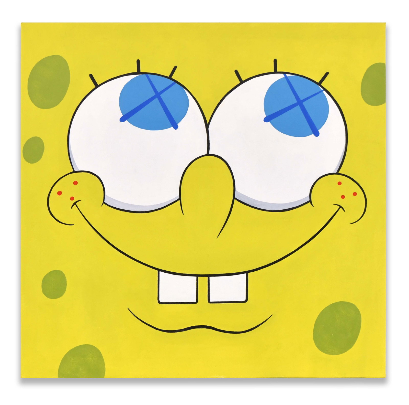 KAWS (1974- ), ATTRIBUTED TO, ACRYLIC ON CANVAS: KAWS (1974- ), ATTRIBUTED TO, ACRYLIC ON CANVAS Dimensions: Image size: 76 × 76 cm. All measured values are approximate. Provenance and Authenticity: This painting is presented in the manner and styl