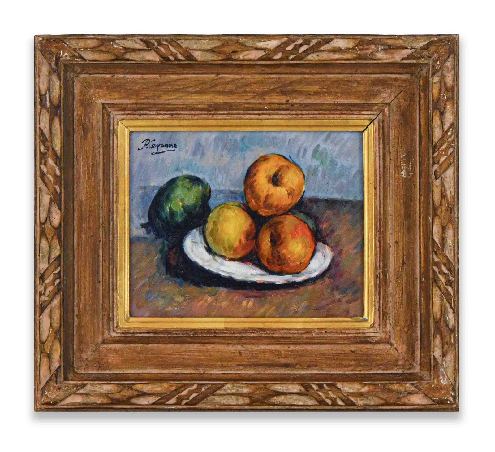 PAUL CEZANNE (1839-1906), ATTRIBUTED TO, OIL ON CANVAS: PAUL CEZANNE (1839-1906), ATTRIBUTED TO, OIL ON CANVAS Dimensions: Image size: 21.5 x 26.7 cm. All measured values are approximate. Outer frame size: 41.7 x 47.1 cm. All measured values are approximat