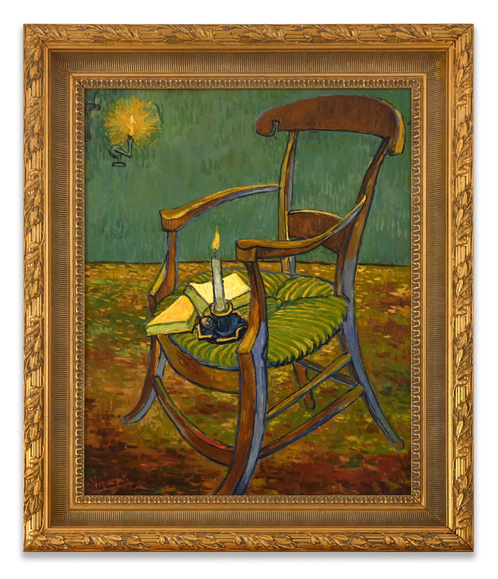 VINCENT VAN GOGH (1853-1890), ATTRIBUTED TO, OIL ON CANVAS: VINCENT VAN GOGH (1853-1890), ATTRIBUTED TO, OIL ON CANVAS Dimensions: Image size: 85 x 66 cm. All measured values are approximate. Outer frame size: 106.3 x 87.2 cm. All measured values are approxima