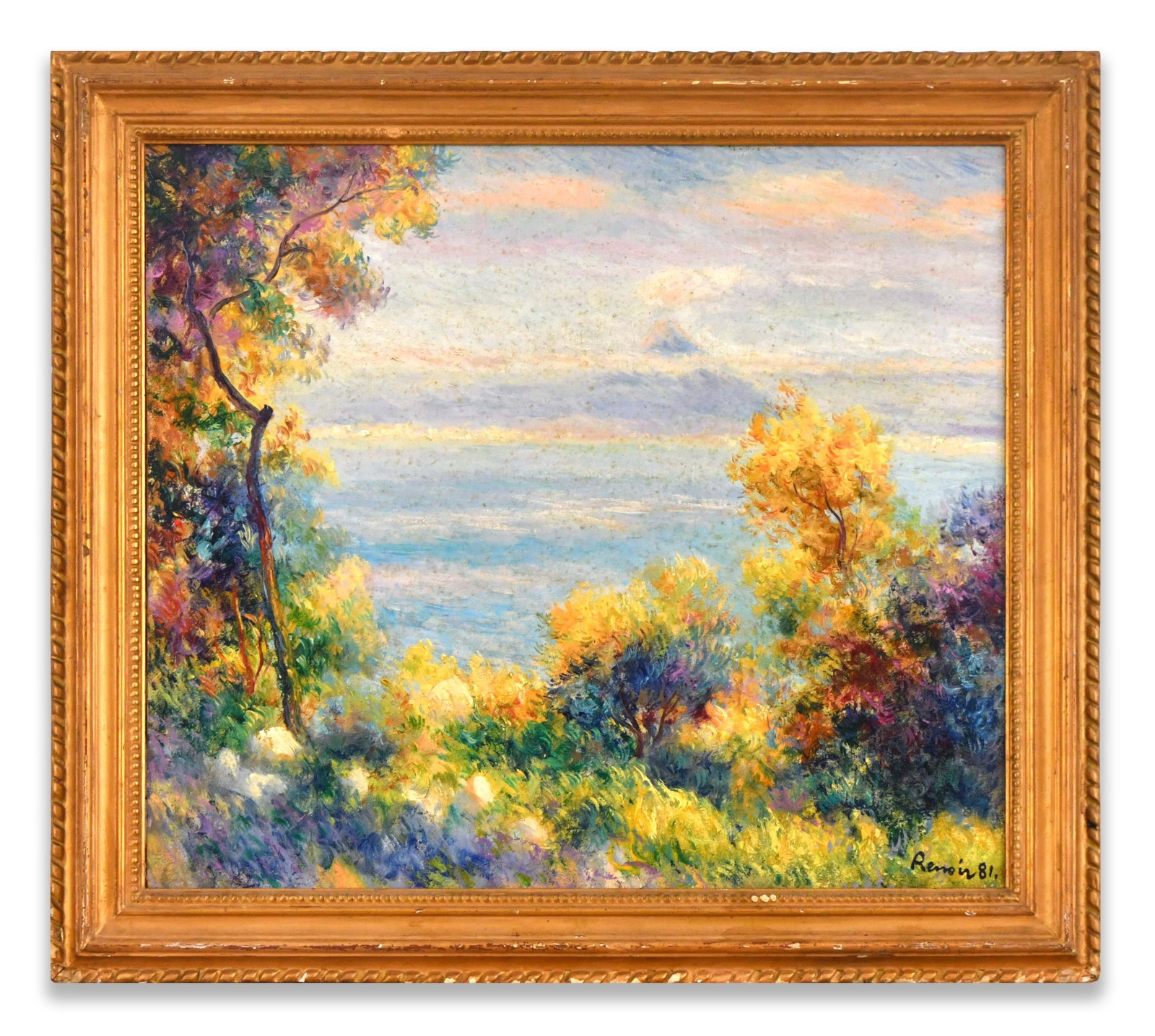 PIERRE-AUGUSTE RENOIR (1841-1919), ATTRIBUTED TO, OIL ON CANVAS: PIERRE-AUGUSTE RENOIR (1841-1919), ATTRIBUTED TO, OIL ON CANVAS Dimensions: Image size: 51.4 x 59 cm. All measured values are approximate. Outer frame size: 63.7 x 71.3 cm. All measured values are app