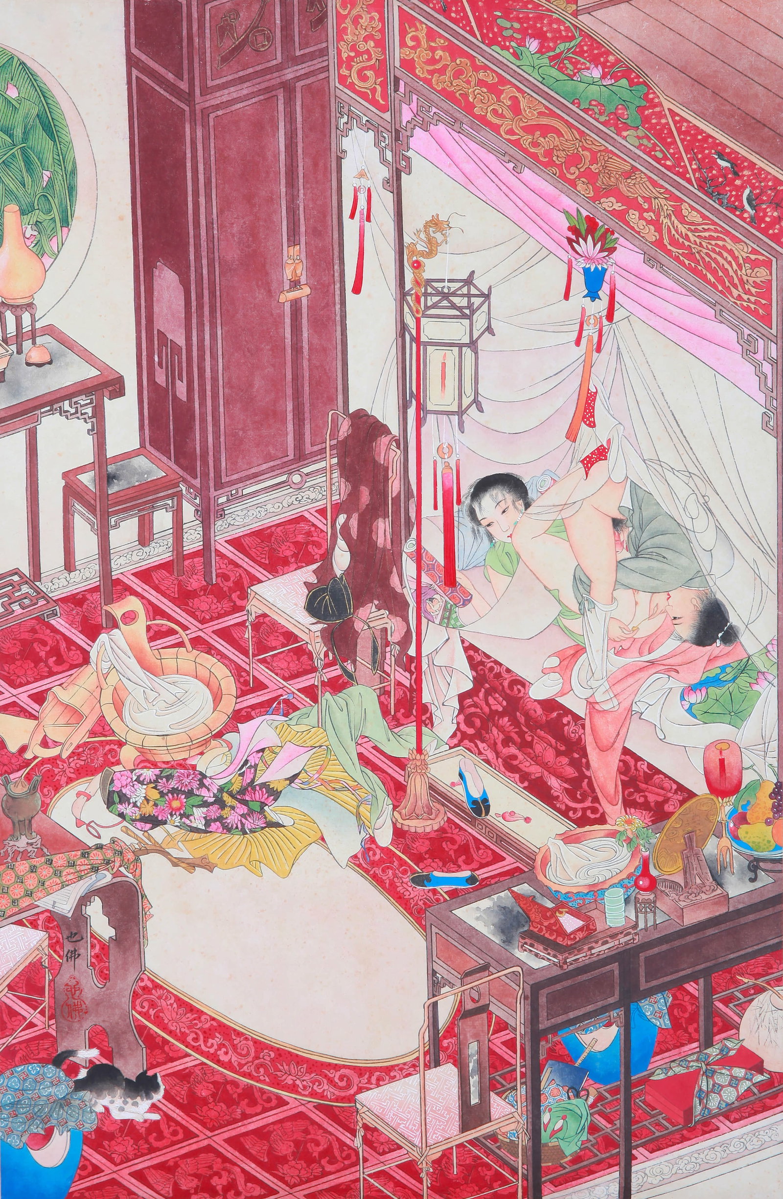 HU YEFOU (1908–1980), ATTRIBUTED TO, ILLUSTRATIONS FOR THE GOLDEN LOTUS