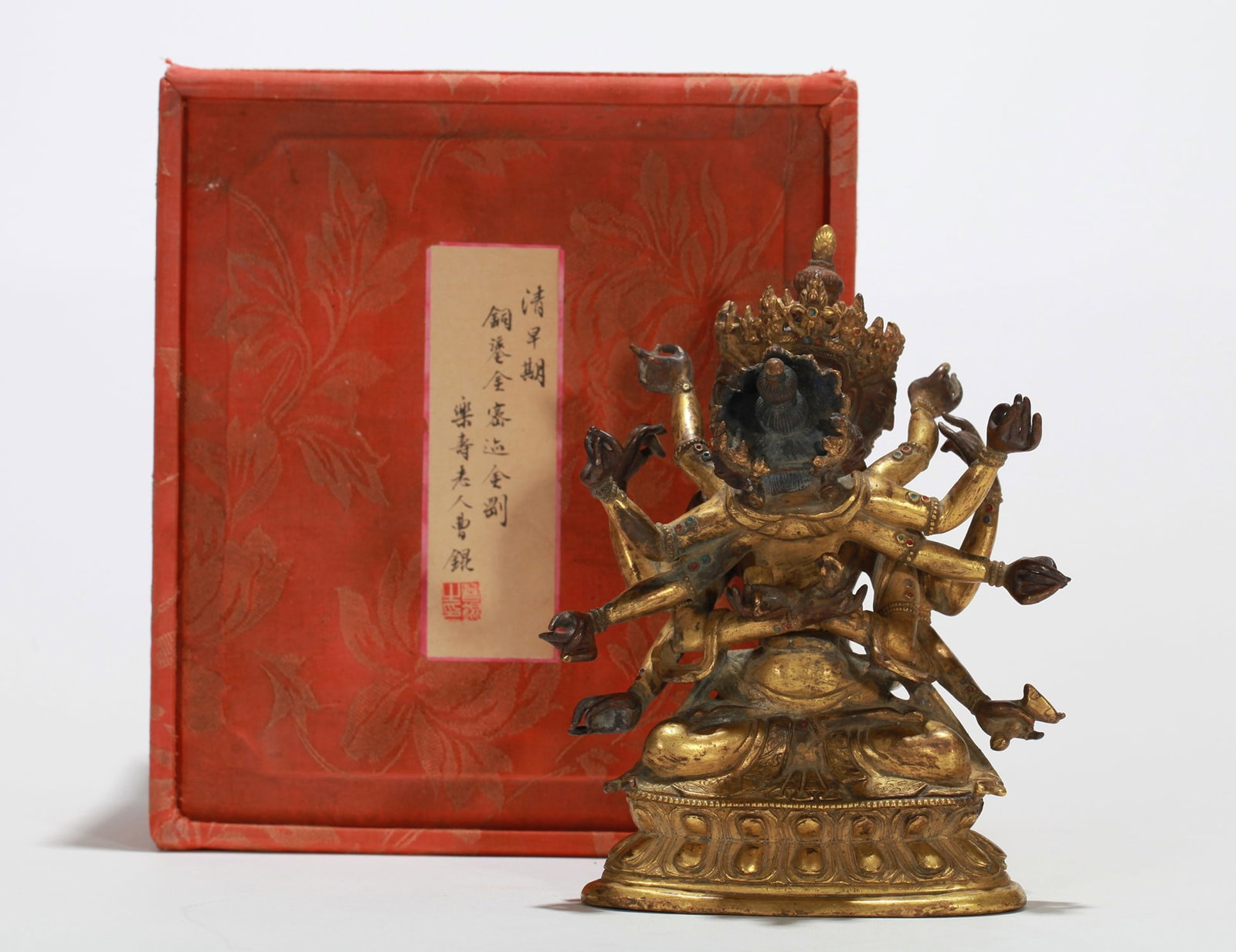 A GILT-BRONZE FIGURE OF MAHABALA