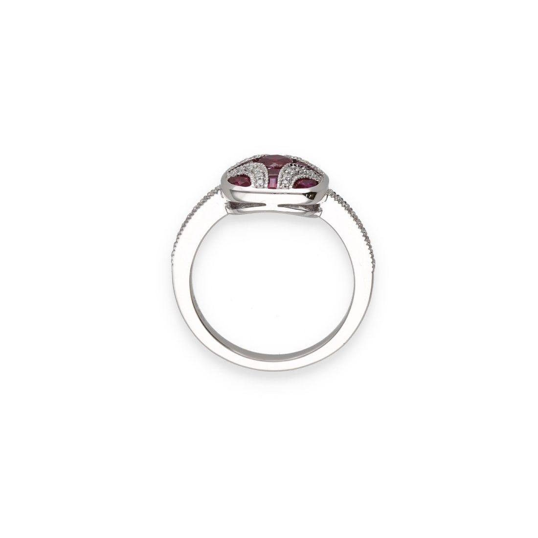 RUBY DIAMOND RING IN WHITE GOLD - 3