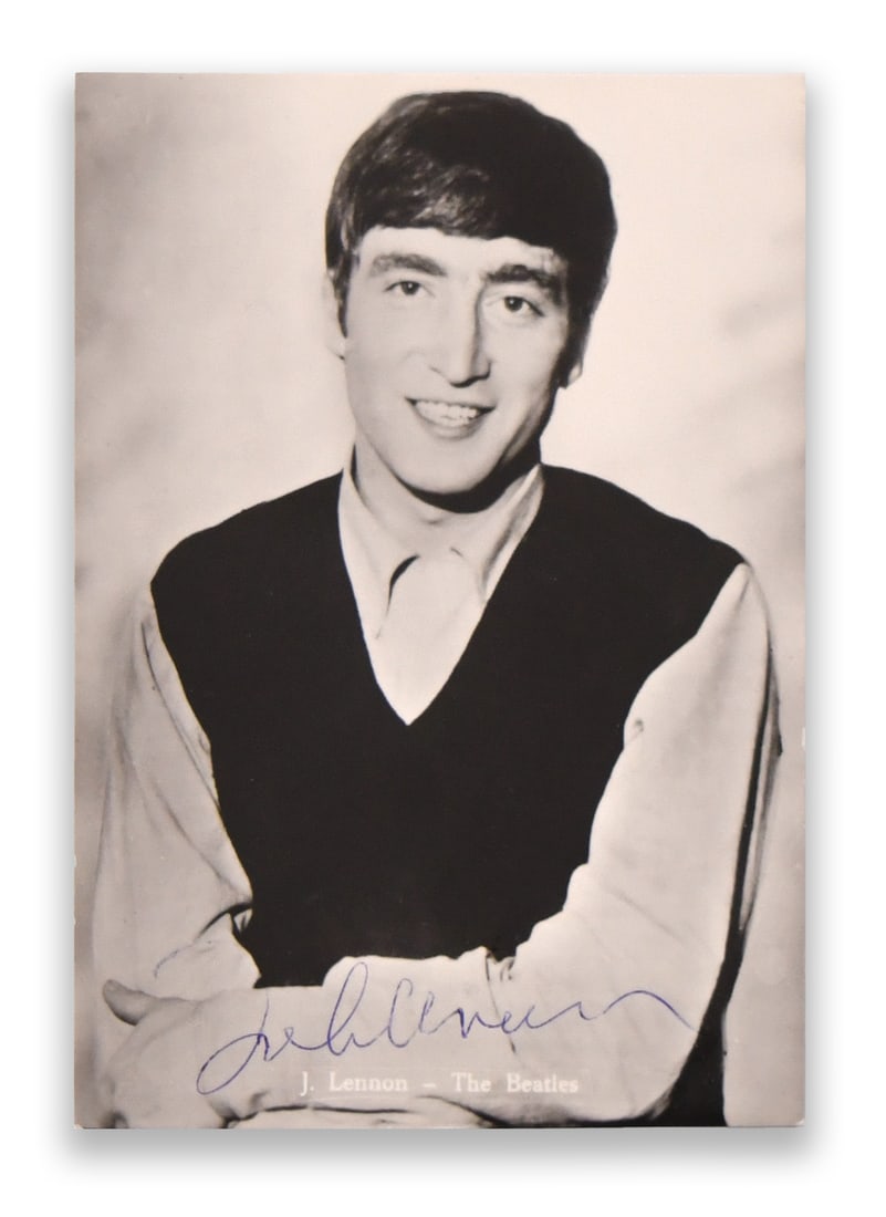 JOHN LENNON (1940-1980), SIGNED PROMOTIONAL POSTCARD (1 of 2)