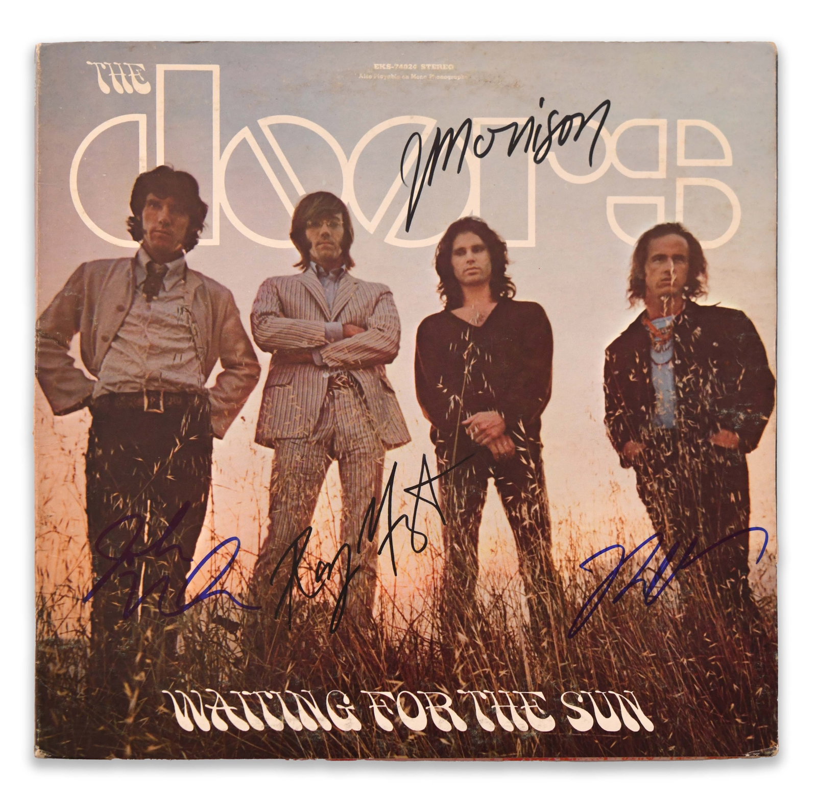 THE DOORS - SIGNED WAITING FOR THE SUN VINYL RECORD (1 of 5)