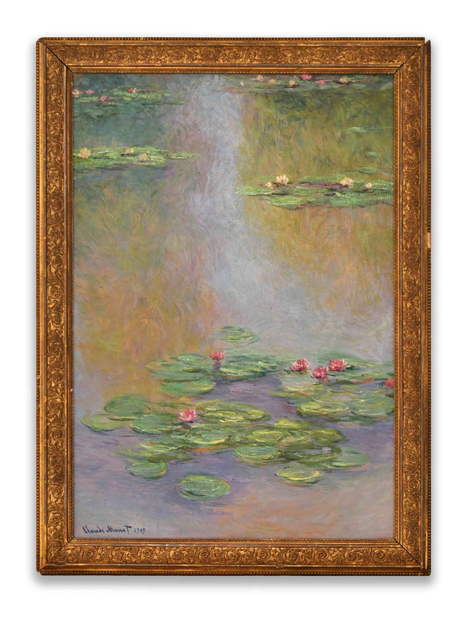 CLAUDE MONET (1840-1926), ATTRIBUTED TO, OIL ON CANVAS: CLAUDE MONET (1840-1926), ATTRIBUTED TO, OIL ON CANVAS Dimensions: Image size: 89 x 61 cm. All measured values are approximate. Outer frame size: 100.9 x 73 cm. All measured values are approximate. Si