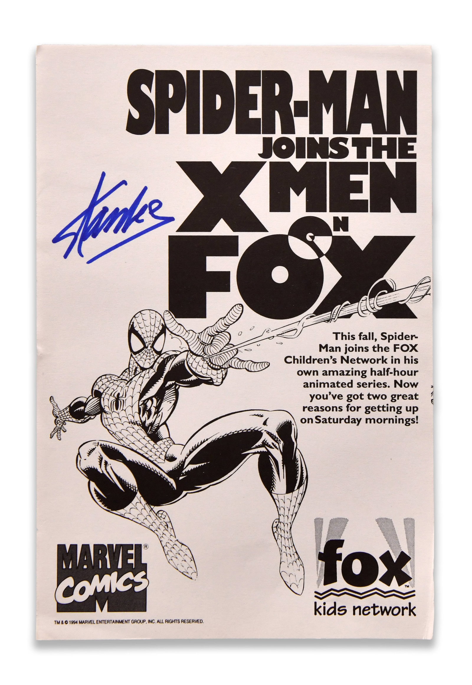 STAN LEE SIGNED SPIDER-MAN JOINS THE X-MEN BOOKLET (1 of 1)