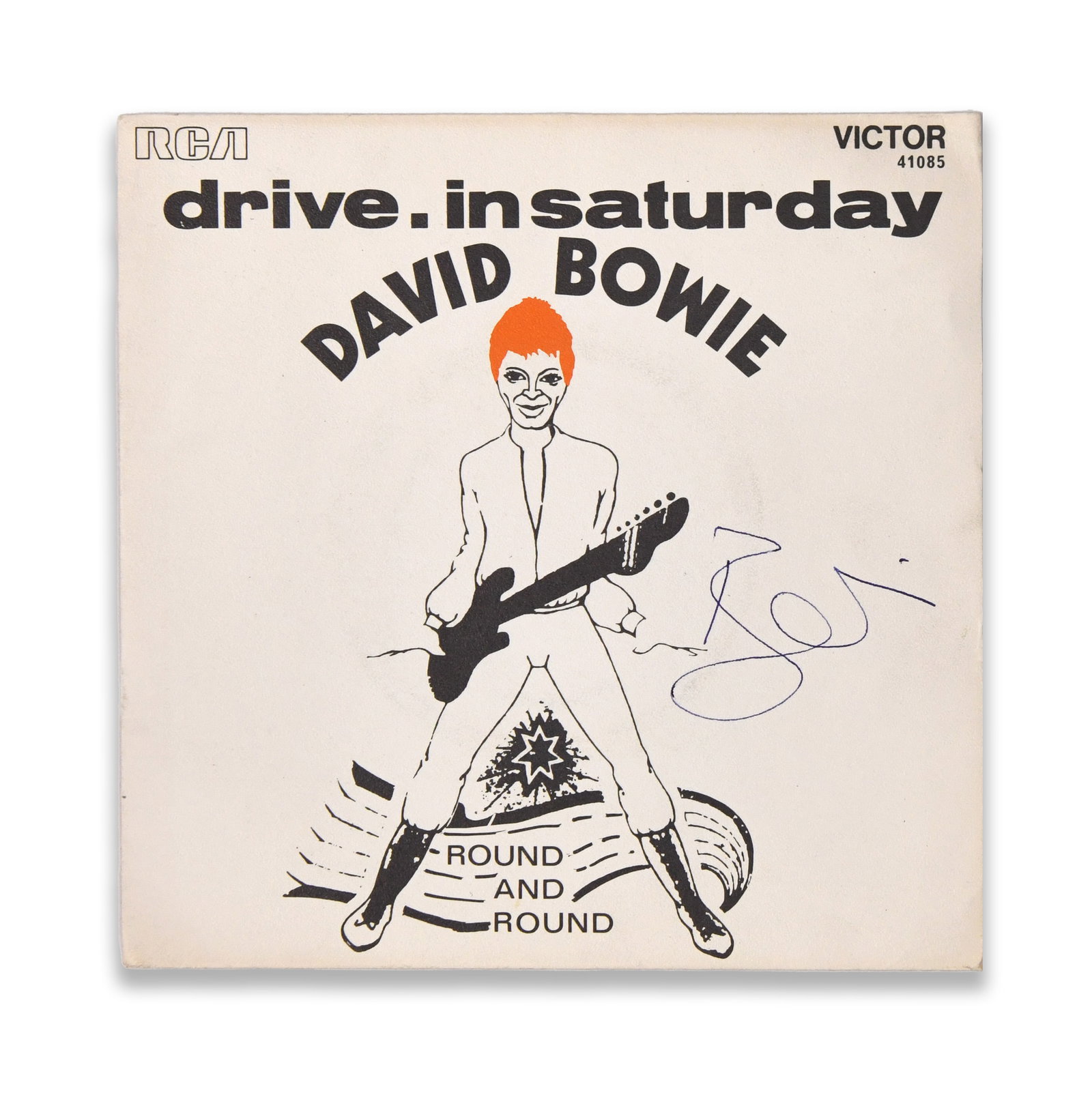 DAVID BOWIE - SIGNED "DRIVE-IN SATURDAY" RCA VICTOR SINGLE (1973) (1 of 5)
