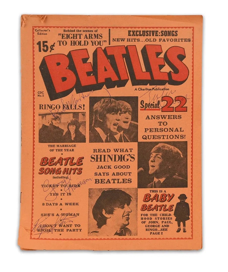 THE BEATLES, MULTI-SIGNED MAGAZINE / FAN PUBLICATION (1 of 2)