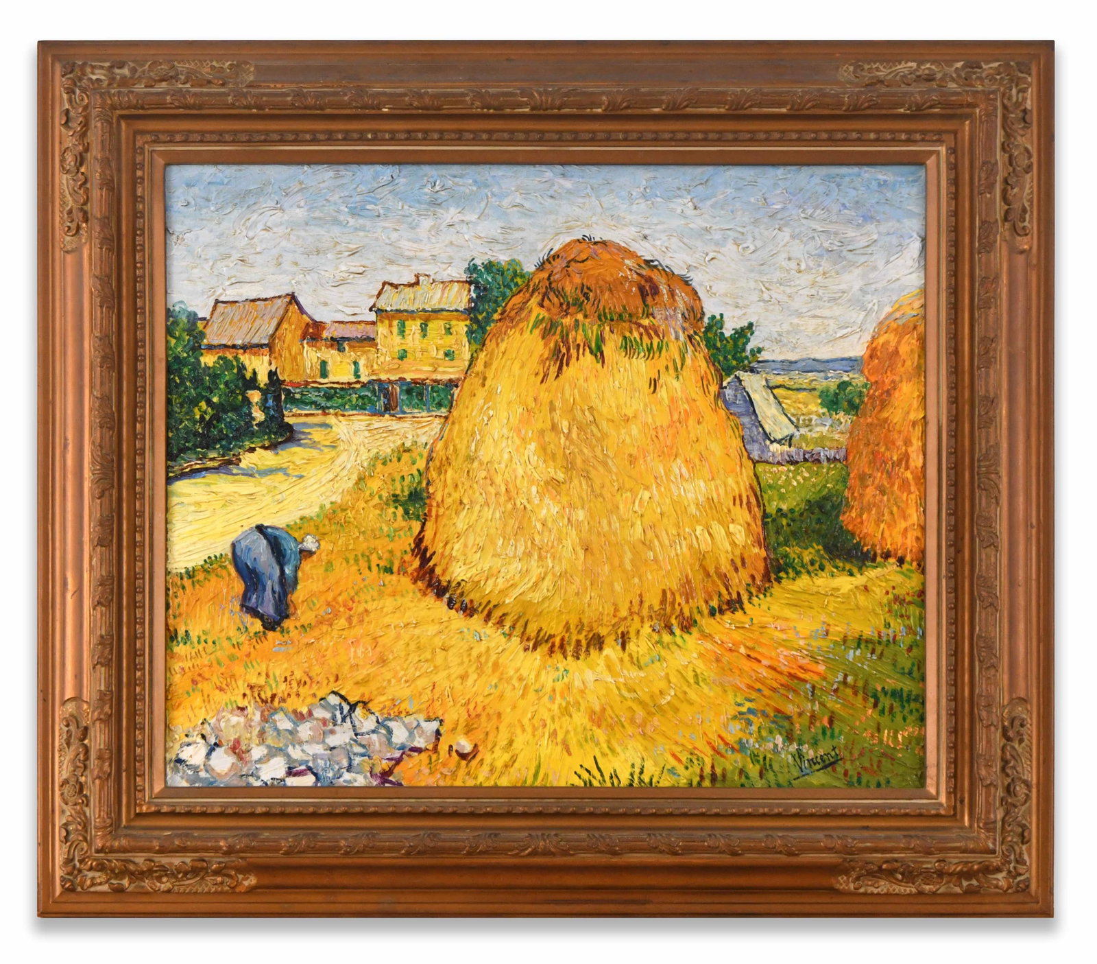VINCENT VAN GOGH (1853-1890), ATTRIBUTED TO, OIL ON CANVAS: VINCENT VAN GOGH (1853-1890), ATTRIBUTED TO, OIL ON CANVAS Dimensions: Image size: 49.4 x 58.8 cm. All measured values are approximate. Signature: Vincent van Gogh Description: The com