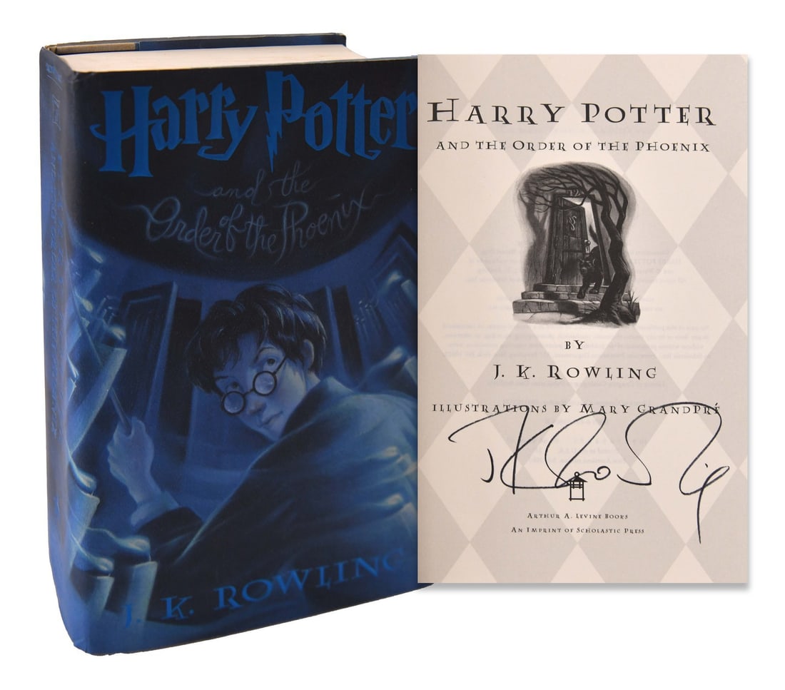 J. K. ROWLING (B. 1965), SIGNED HARRY POTTER AND THE ORDER OF THE PHOENIX (1 of 4)