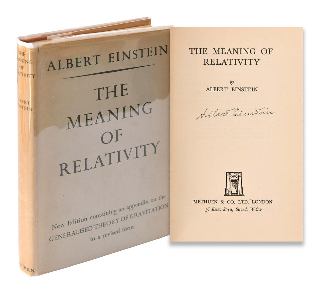 ALBERT EINSTEIN (1879-1955), SIGNED THE MEANING OF RELATIVITY (1 of 4)