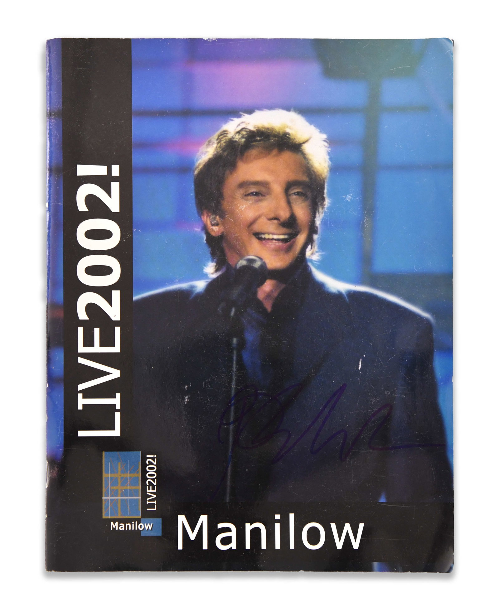 BARRY MANILOW - SIGNED LIVE 2002 PROGRAM: BARRY MANILOW - SIGNED LIVE 2002 PROGRAM Signature: Barry Manilow. Description: This entry catalogues Barry Manilow - Signed Live 2002 Program as an individual work or collectible, described from the 