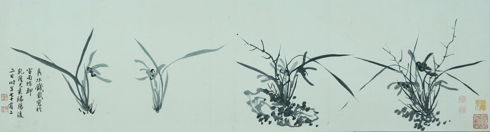 QIAN ZAI (1708-1793), ATTRIBUTED TO, ORCHID: QIAN ZAI (1708-1793), ATTRIBUTED TO, ORCHID Dimensions: Height: 30 cm (11.81 in.), Width: 108 cm (42.52 in.). All measurements are approximate.