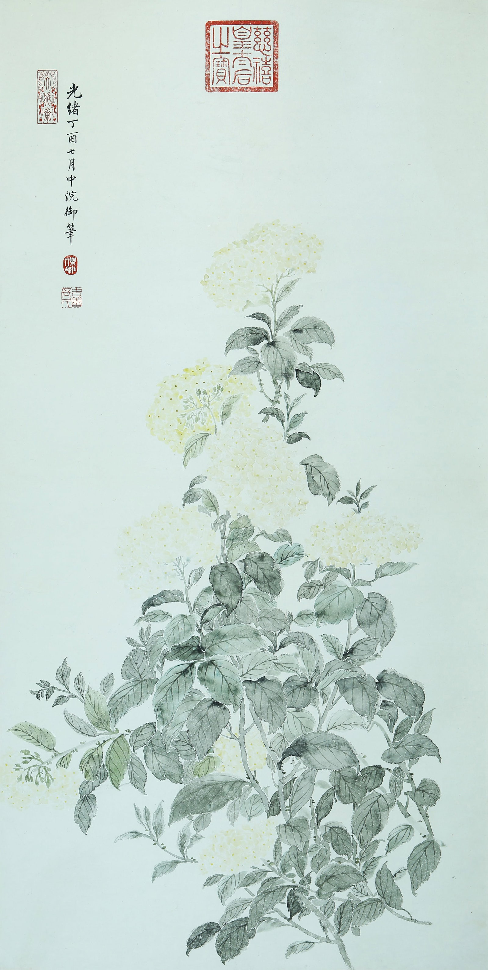 EMPRESS DOWAGER CIXI (1835-1908), ATTRIBUTED TO, SILK EMBROIDERY: EMPRESS DOWAGER CIXI (1835-1908), ATTRIBUTED TO, SILK EMBROIDERY Dimensions: Height: 130 cm (51.18 in.), Width: 65 cm (25.59 in.). All measurements are approximate.