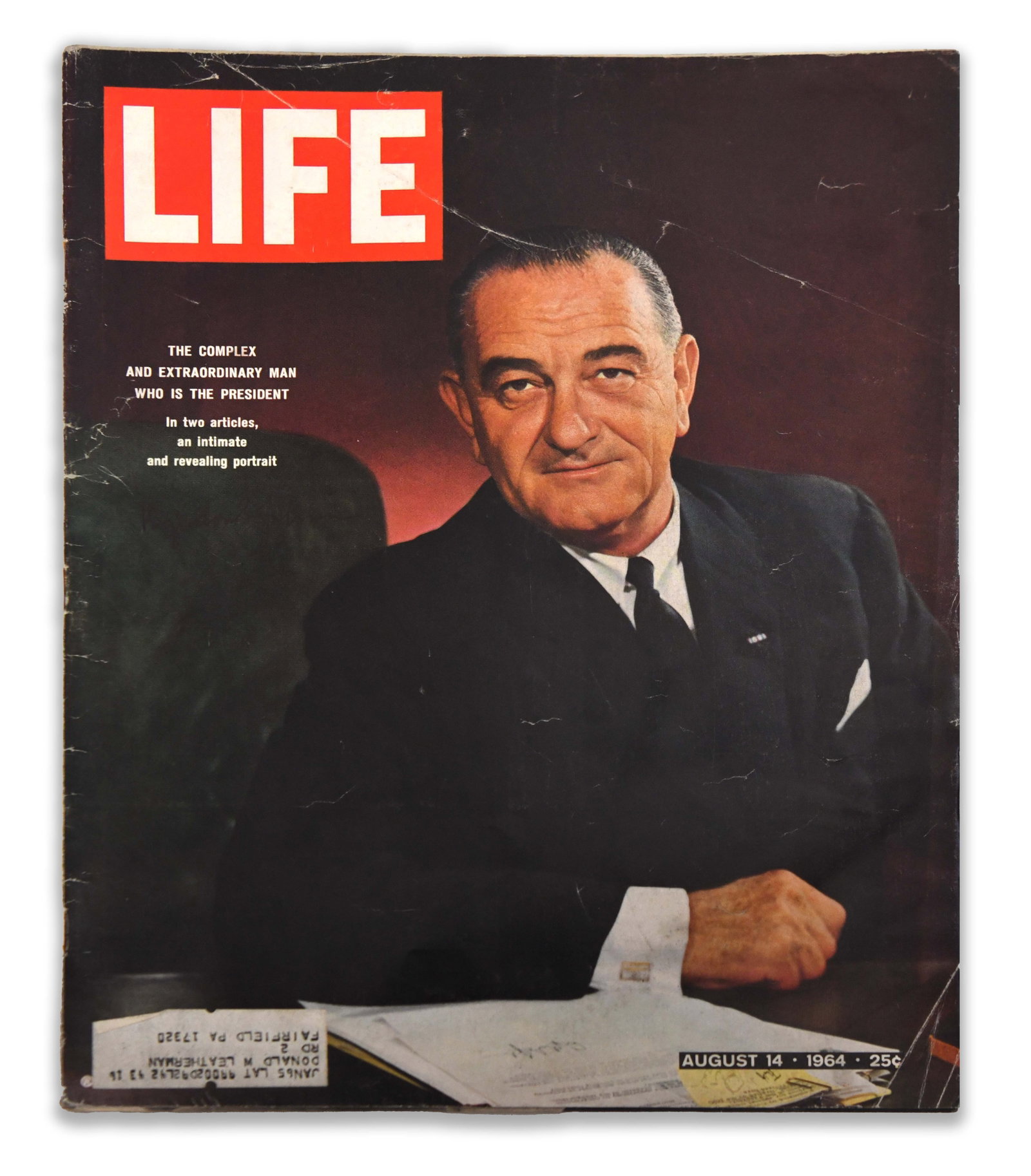 LYNDON B. JOHNSON - SIGNED LIFE MAGAZINE, AUGUST 14, 1964 ISSUE (1 of 2)