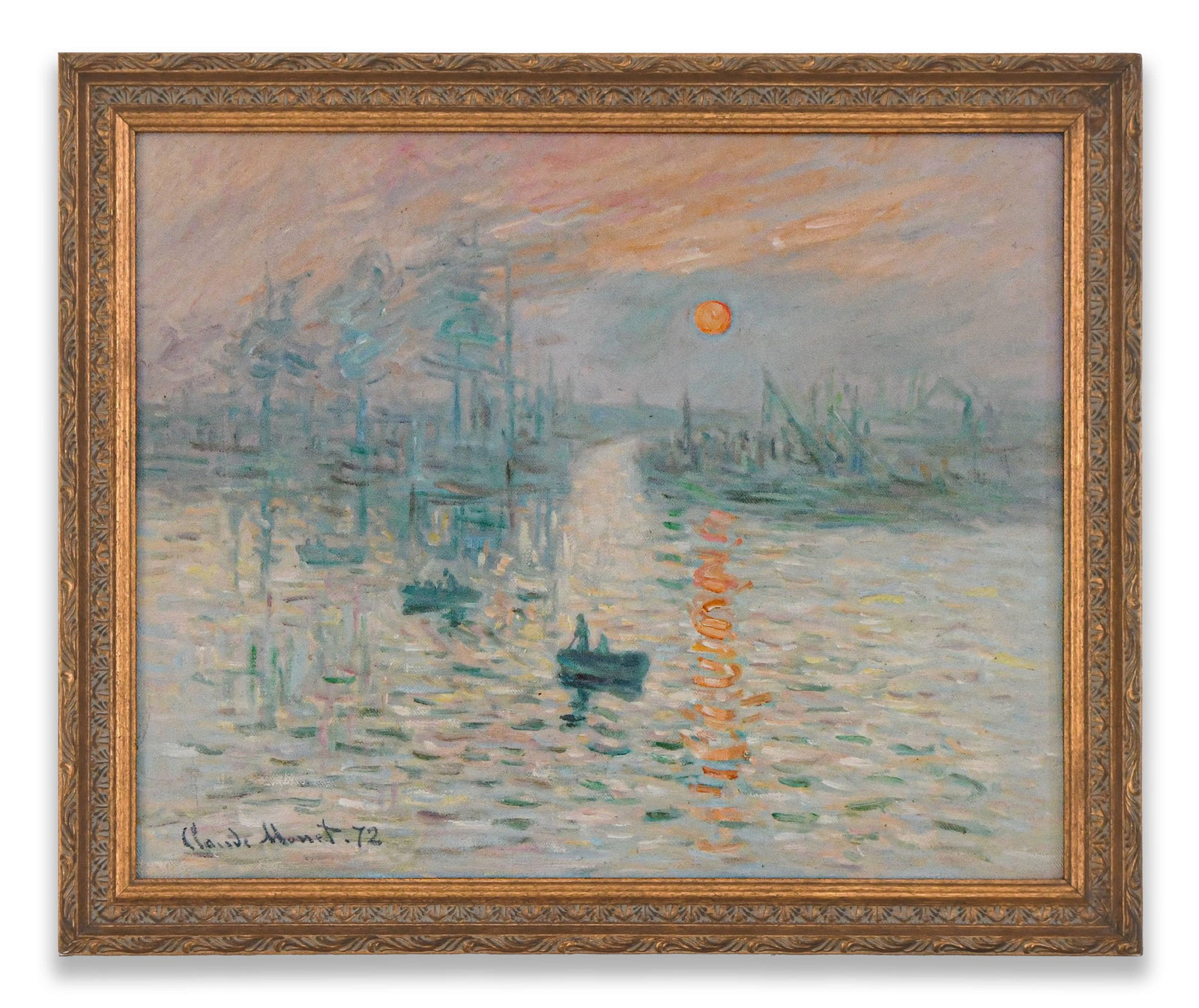CLAUDE MONET (1840-1926), ATTRIBUTED TO, OIL ON CANVAS: CLAUDE MONET (1840-1926), ATTRIBUTED TO, OIL ON CANVAS Dimensions: Image size: 40 × 50.4 cm. All measured values are approximate. Outer frame size: 47.5 × 57.4 cm. All measured values are approximat