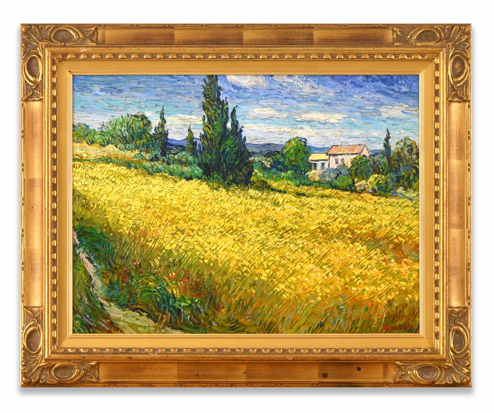 VINCENT VAN GOGH (1853-1890), ATTRIBUTED TO, OIL ON CANVAS: VINCENT VAN GOGH (1853-1890), ATTRIBUTED TO, OIL ON CANVAS Dimensions: Image size: 45.4 × 60.3 cm. All measured values are approximate.Outer frame size: 62.7 x 77.7 cm. All measured values are appro 