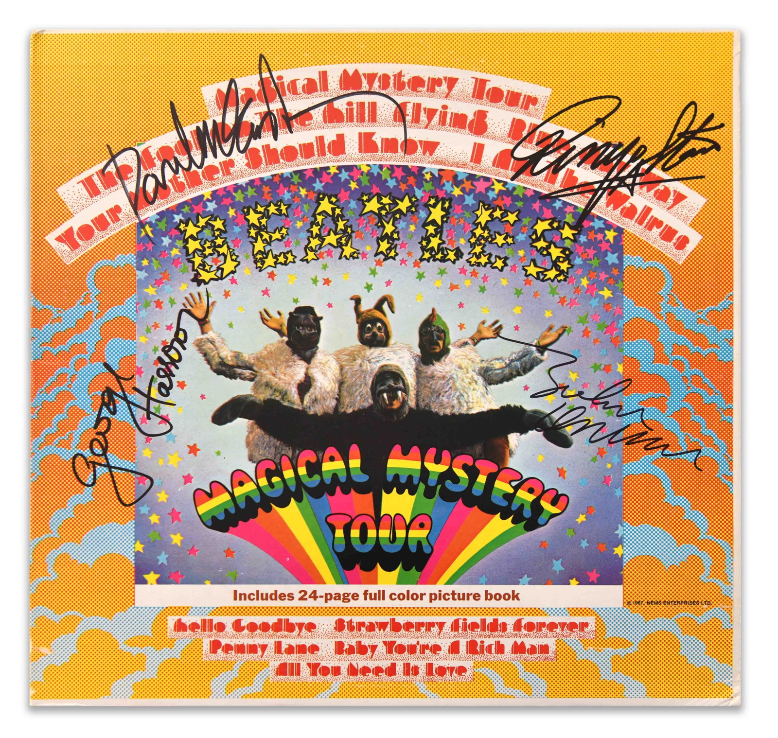THE BEATLES - SIGNED MAGICAL MYSTERY TOUR VINYL RECORD (1 of 7)