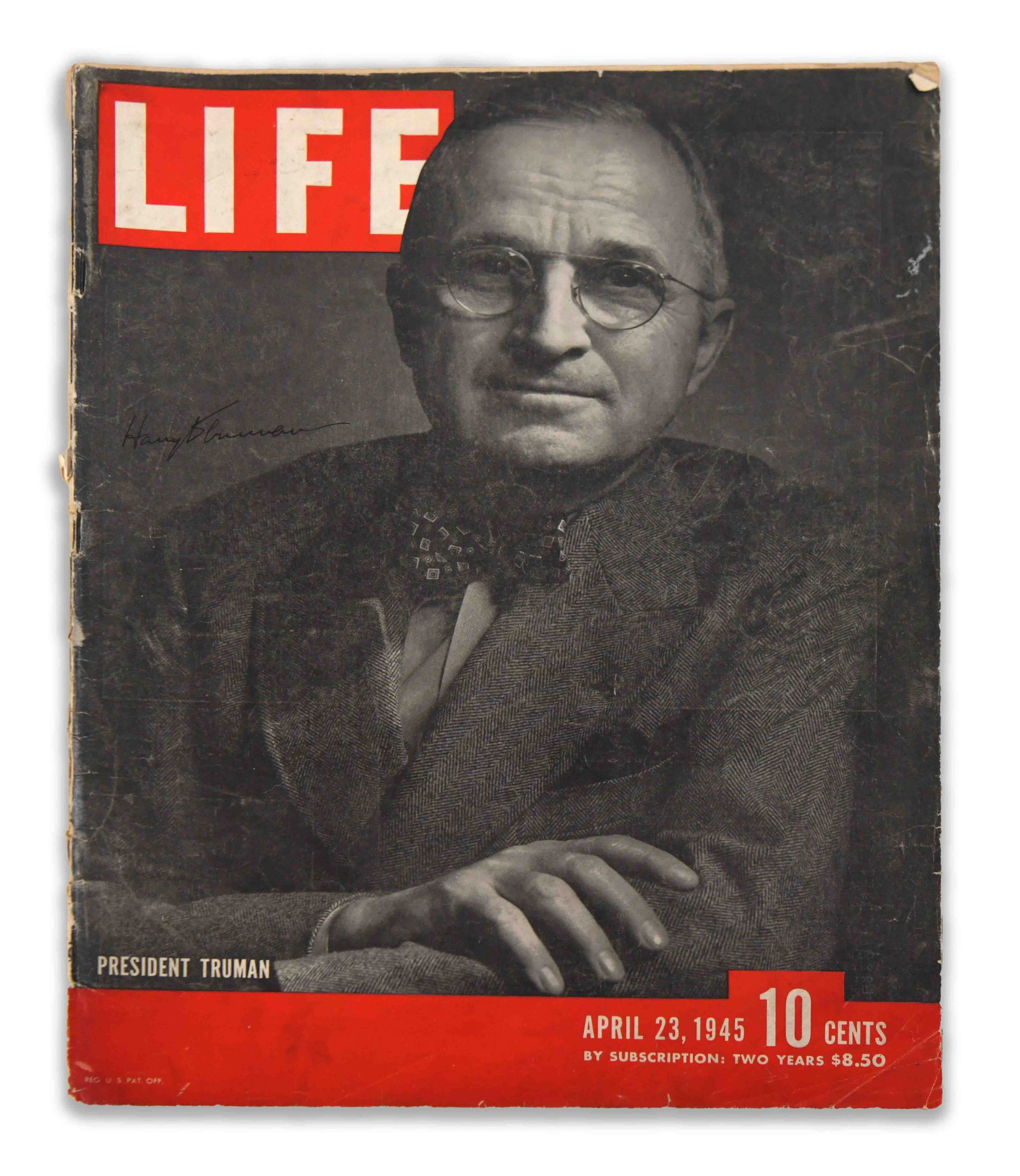 HARRY S. TRUMAN - SIGNED LIFE MAGAZINE, APRIL 23, 1945 ISSUE (1 of 1)