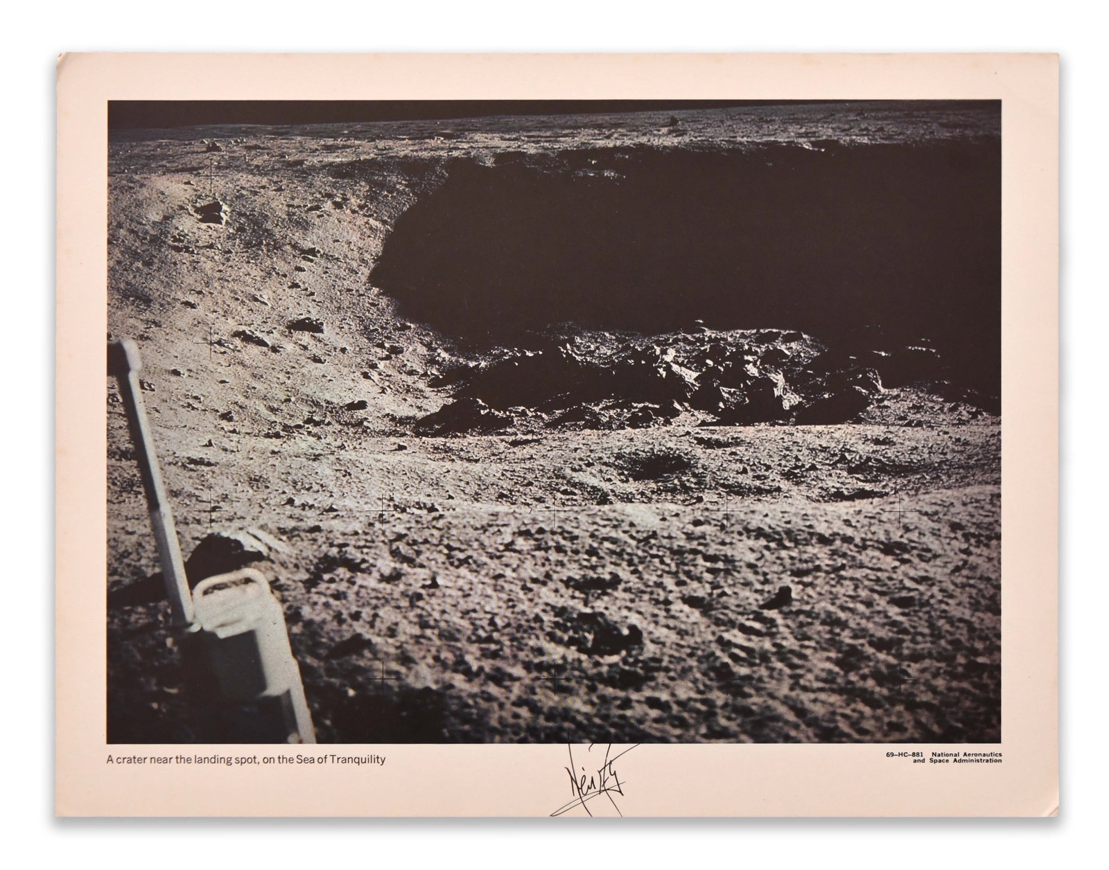 NEIL ARMSTRONG (1930-2012) - NASA APOLLO 11 LUNAR SURFACE PHOTOGRAPH (NASA OFFICIAL PHOTOGRAPH, (1 of 1)