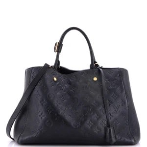 BLACK LEATHER TOP-HANDLE SATCHEL WITH GOLD-TONE STUD ACCENTS: BLACK LEATHER TOP-HANDLE SATCHEL WITH GOLD-TONE STUD ACCENTS Description: A spacious black leather satchel with twin top handles, softly gathered sides, and small gold-tone stud accents across the upp
