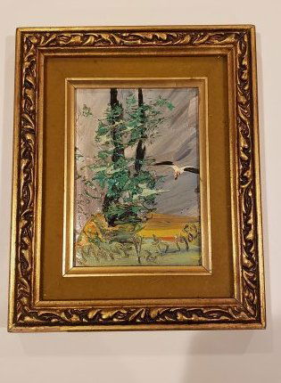 Original Signed Morris Katz Oil Painting: Original Signed Morris Katz Oil Painting . Measures 9" by 11" in frame. Buyers Premium 20%. **In-House shipping Available. WE WILL BE ADDING LOTS TO THIS AUCTION DAILY!!